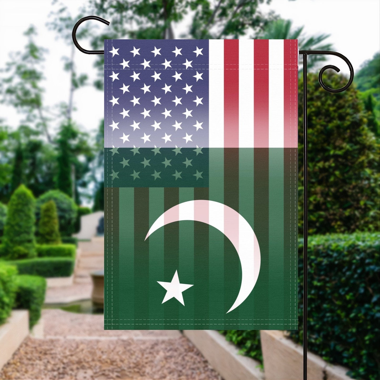Pakistani American Garden Flag