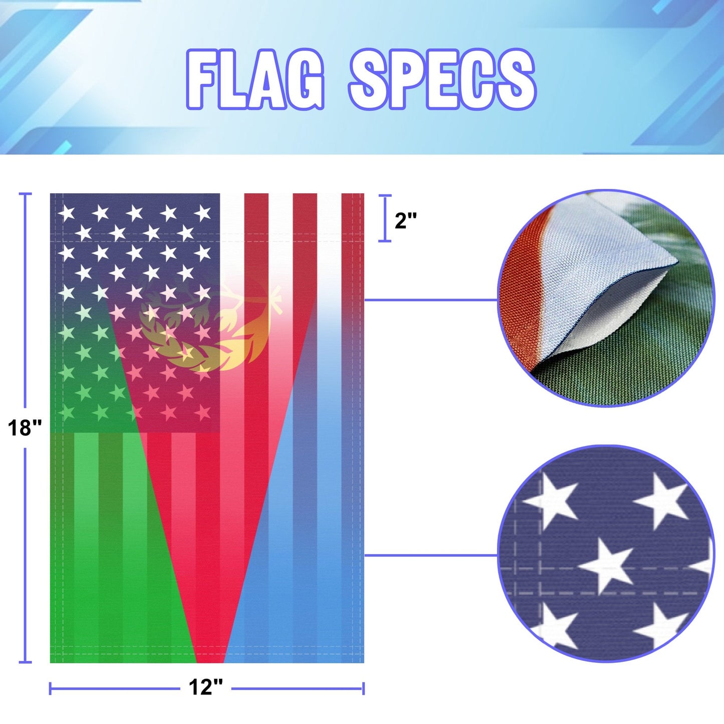 Eritrean American Garden Flag