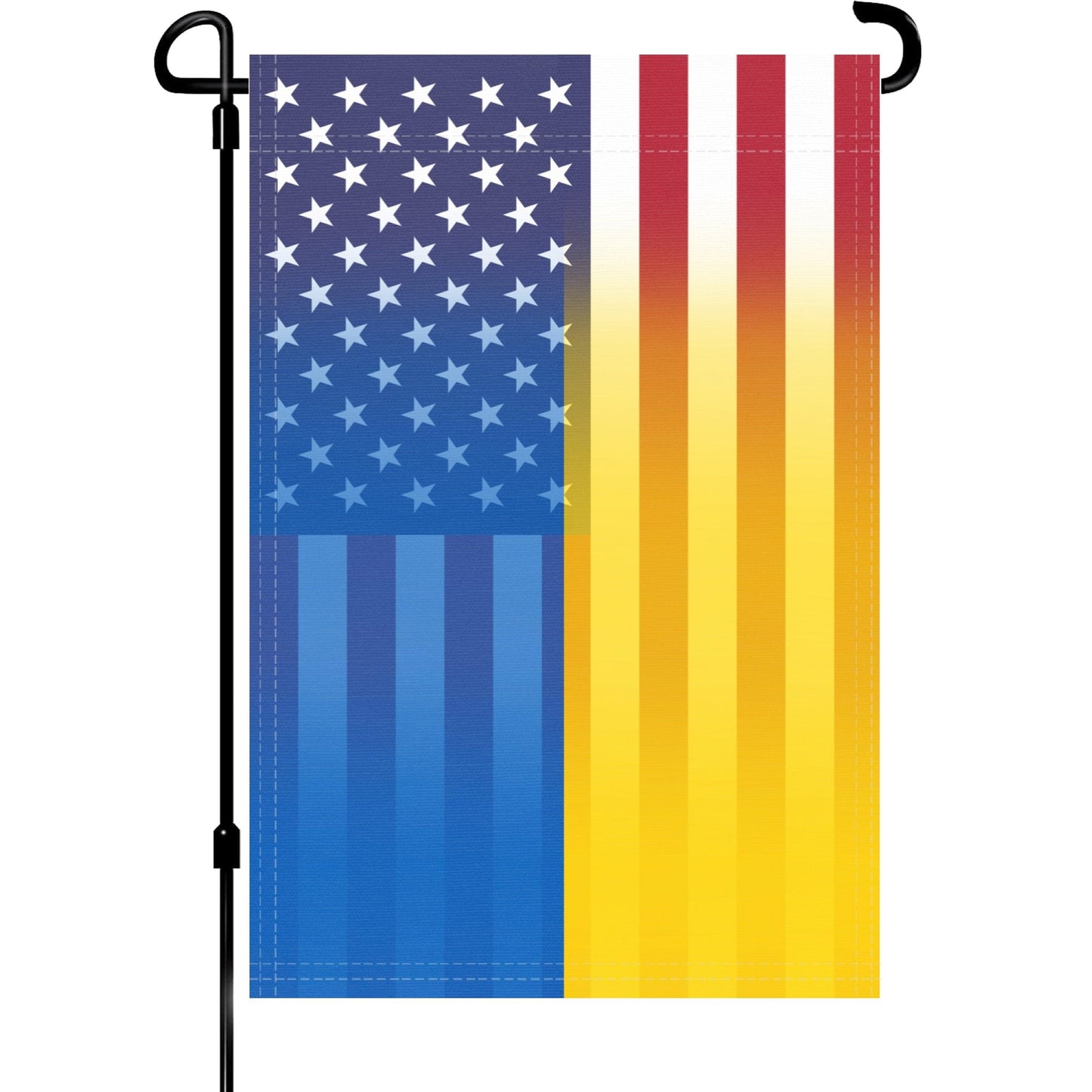 Ukrainian American Garden Flag