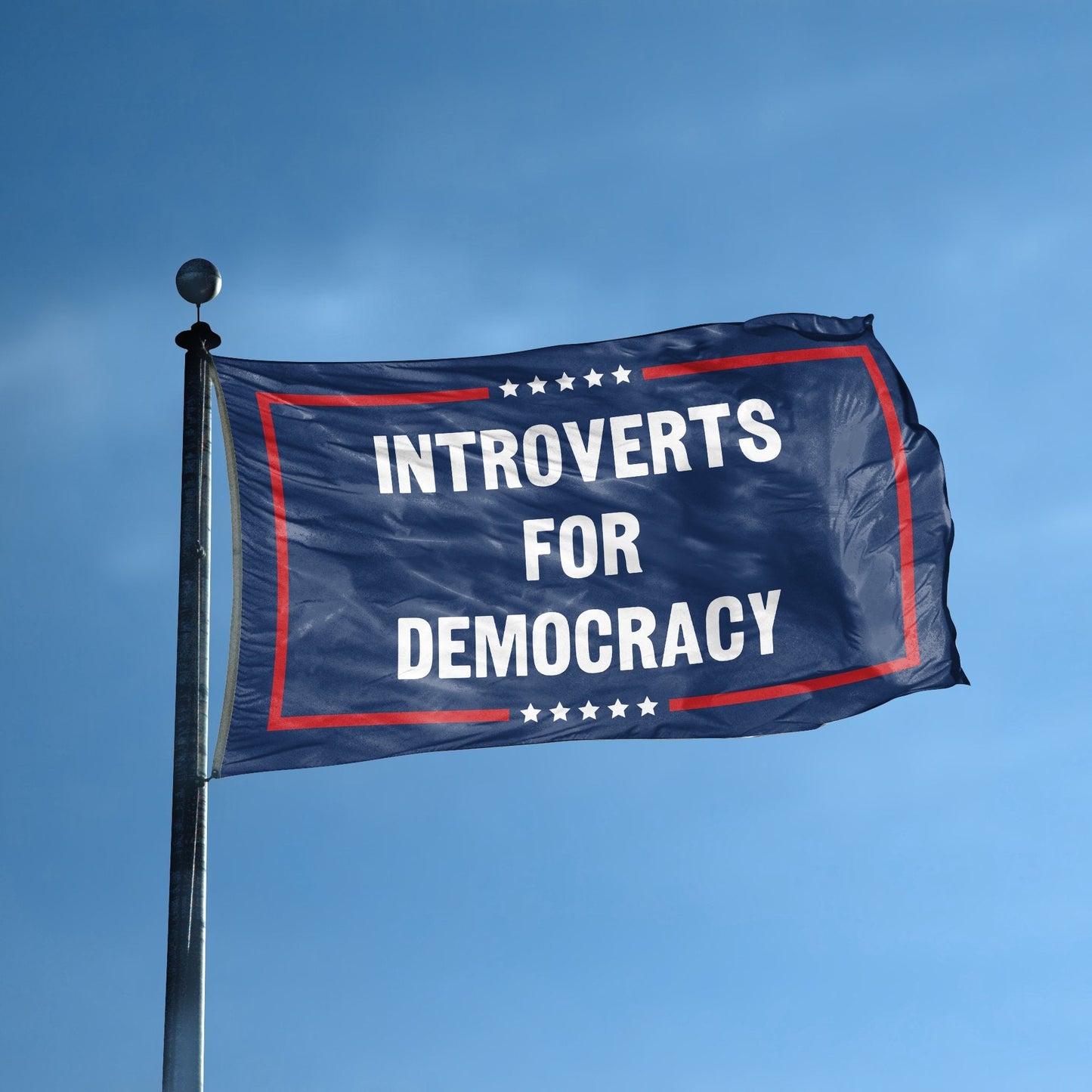 Introverts For Democracy Political Flag