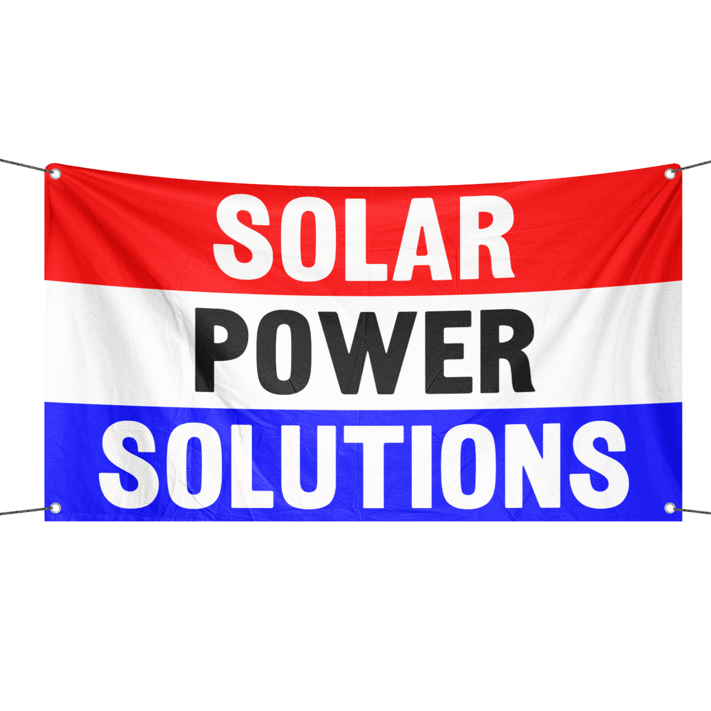 Solar Power Solutions Business Flag