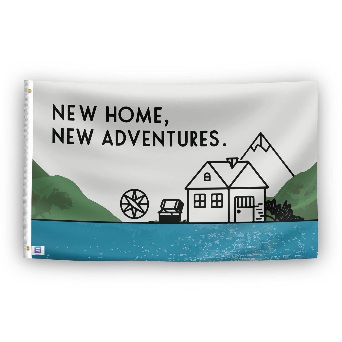 New Home New Adventures House Flag