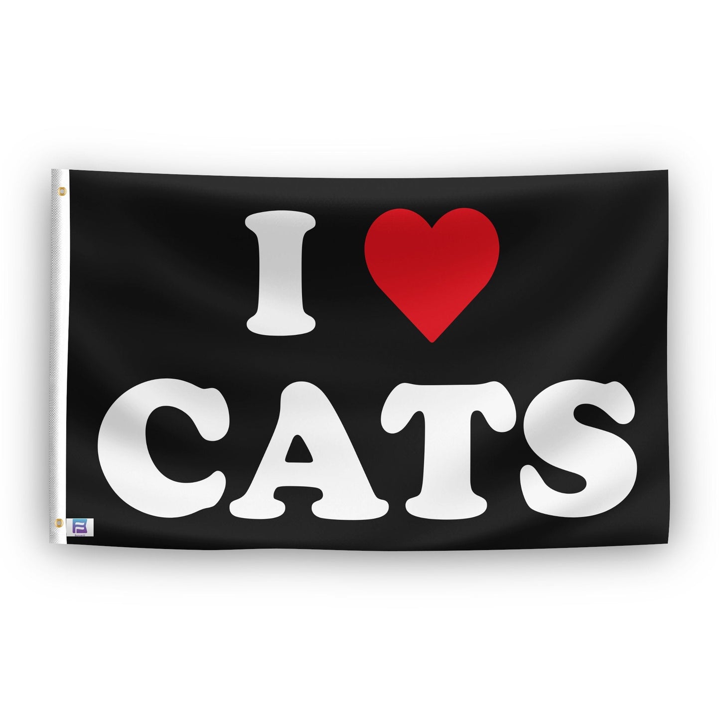 I Love Cats Flag
