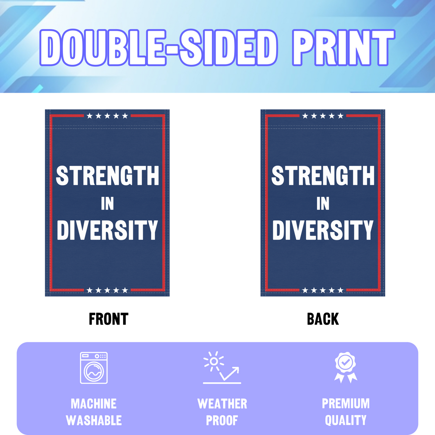 Strength In Diversity Garden Flag