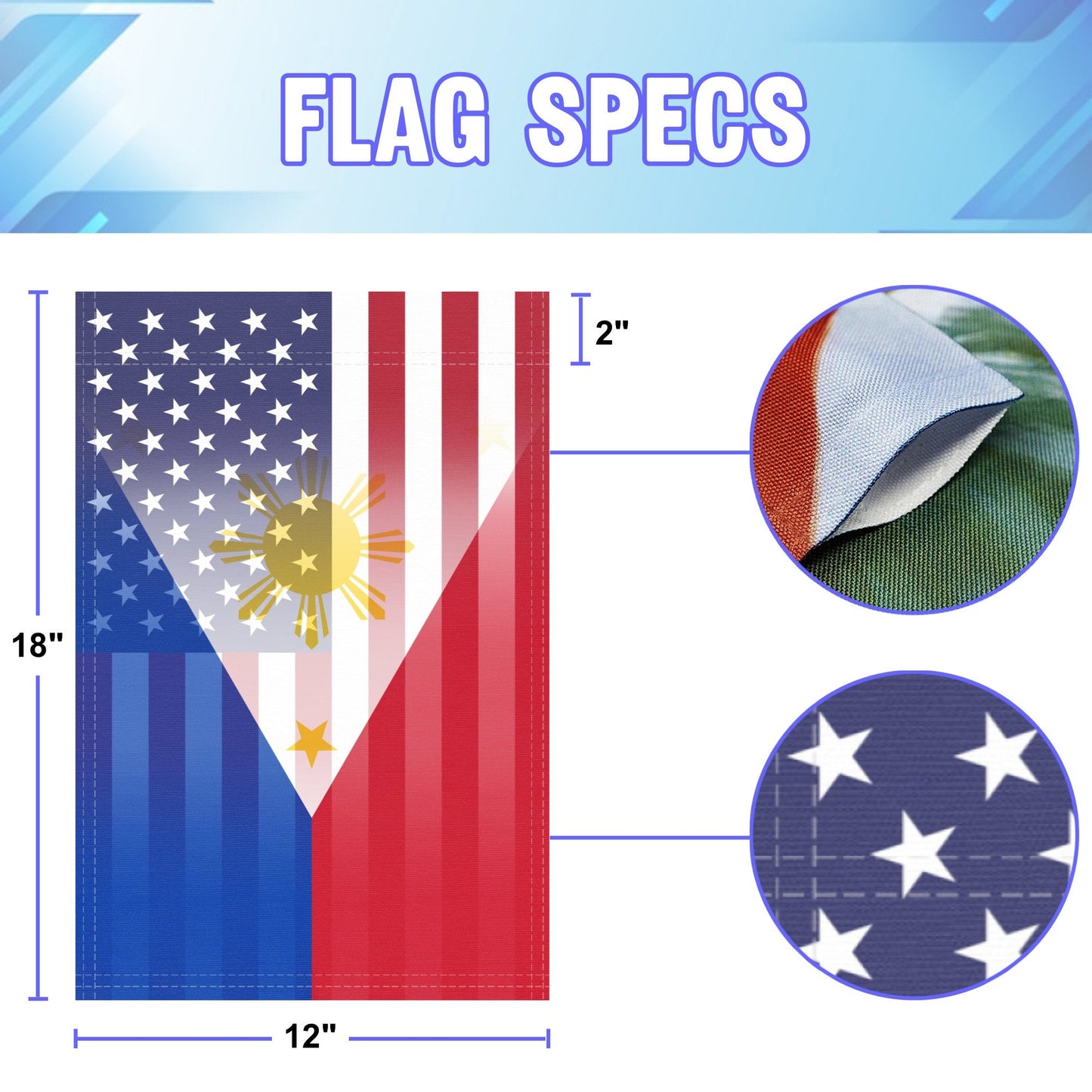 Filipino American Garden Flag
