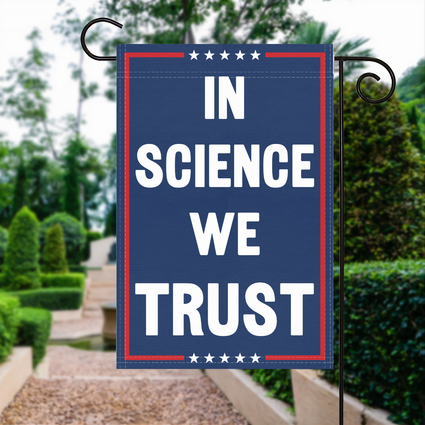 In Science We Trust Garden Flag