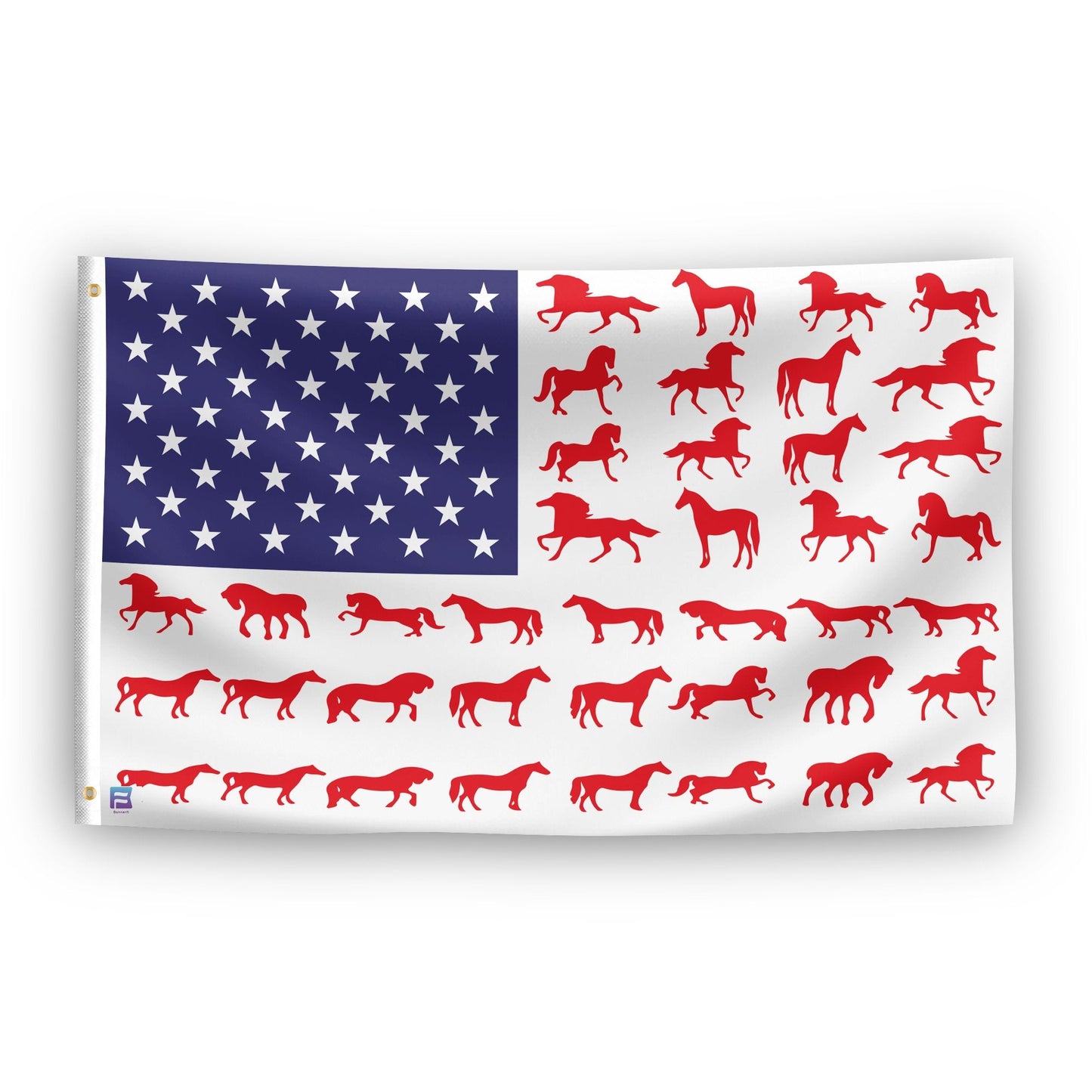 Horse Stripes American Flag