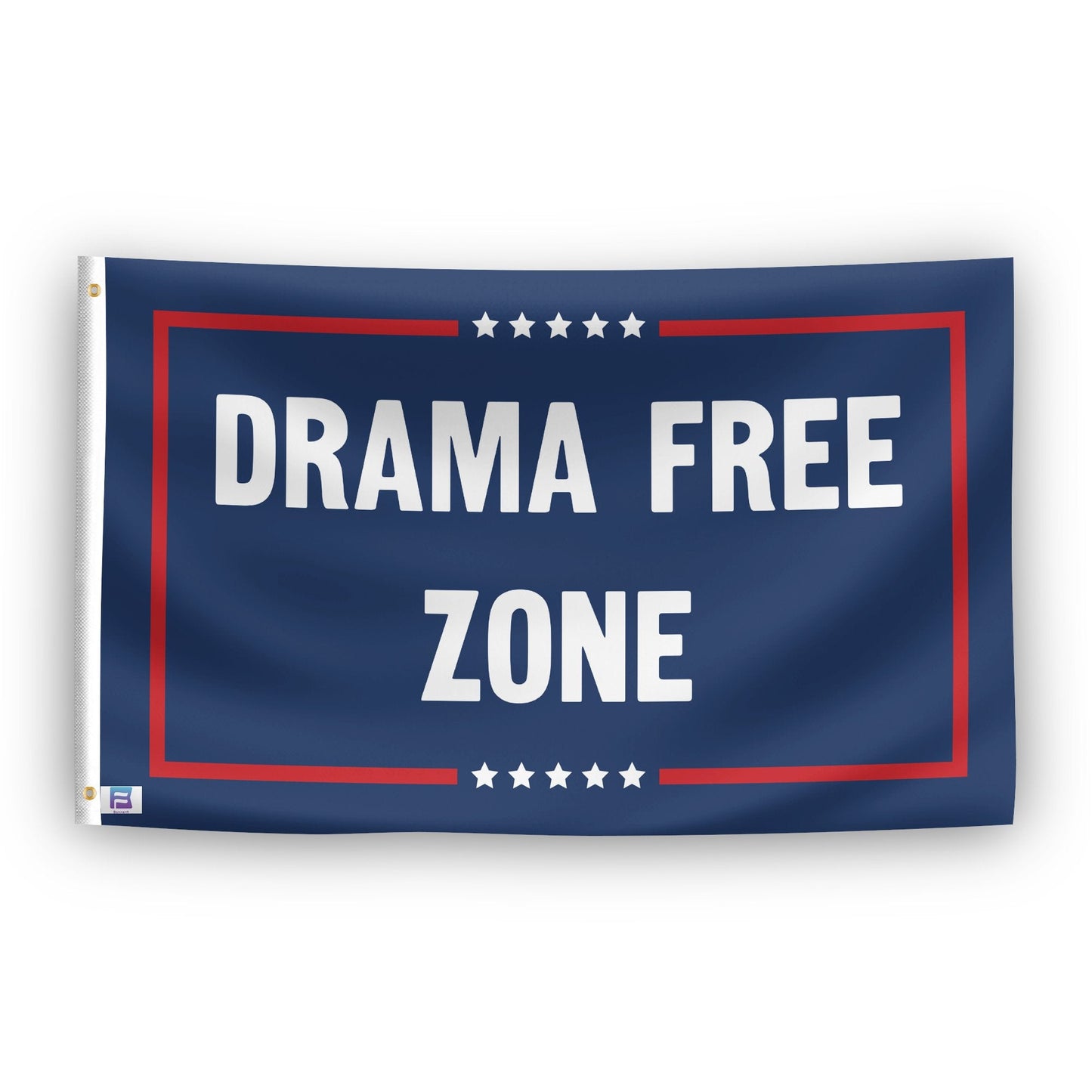 Drama Free Zone Political Flag