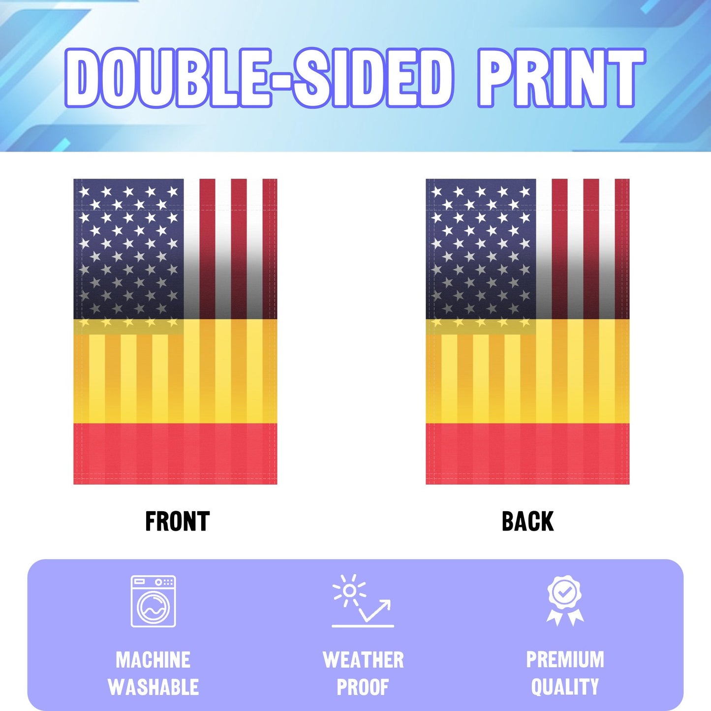 Belgian American Garden Flag