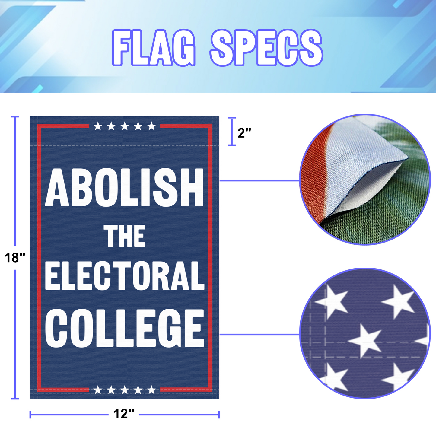 Abolish The Electoral College Garden Flag