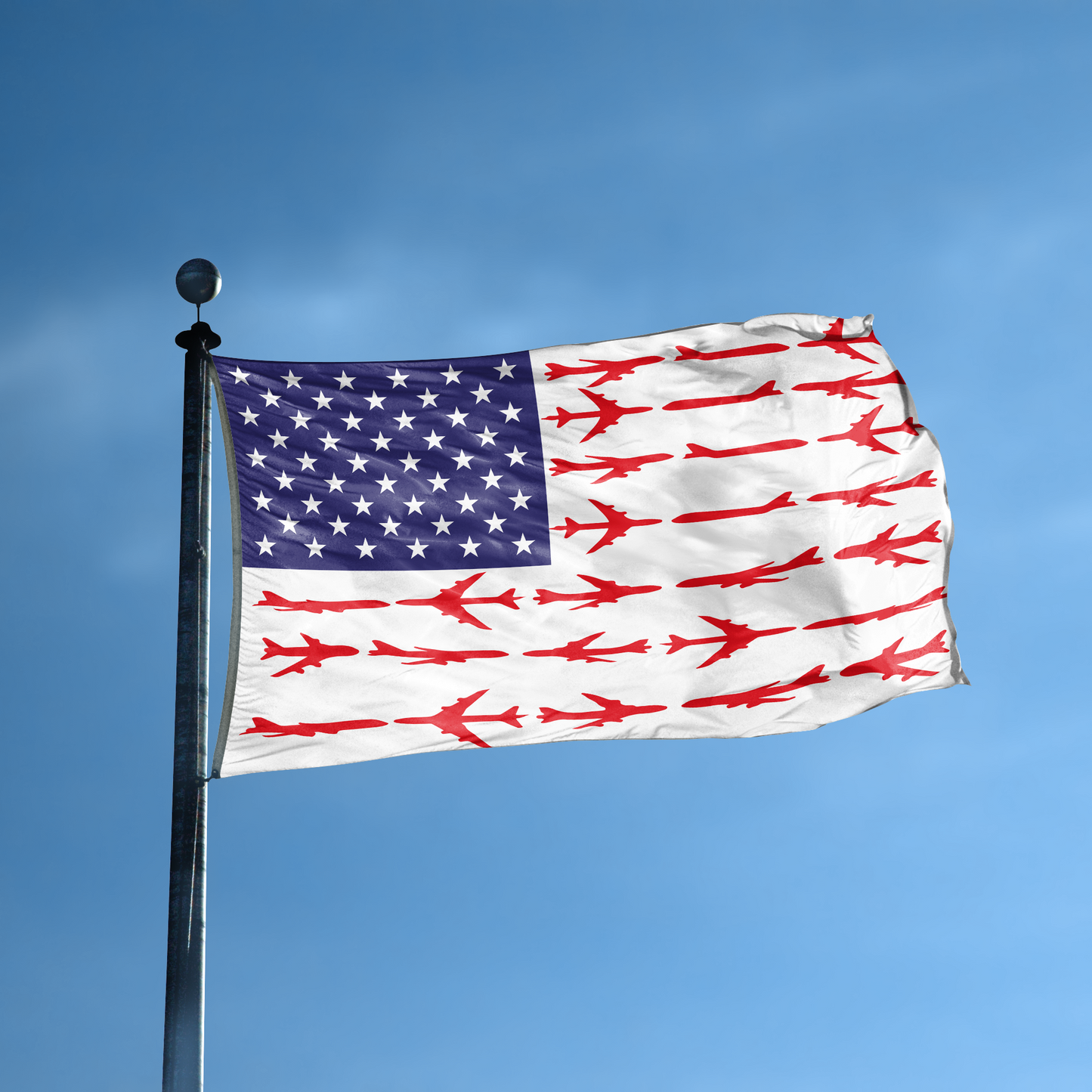 Airplane Stripes American Flag