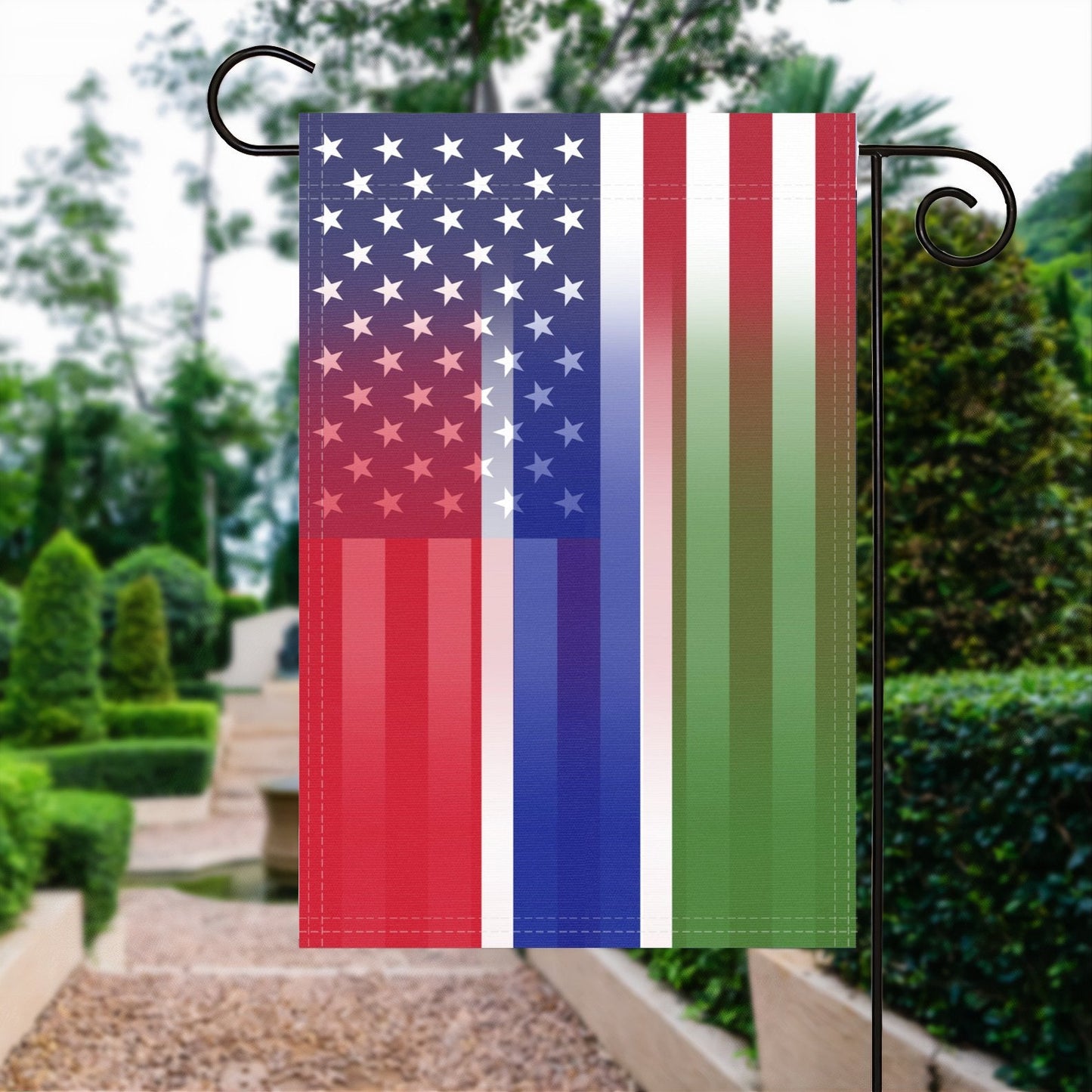 Gambian American Garden Flag