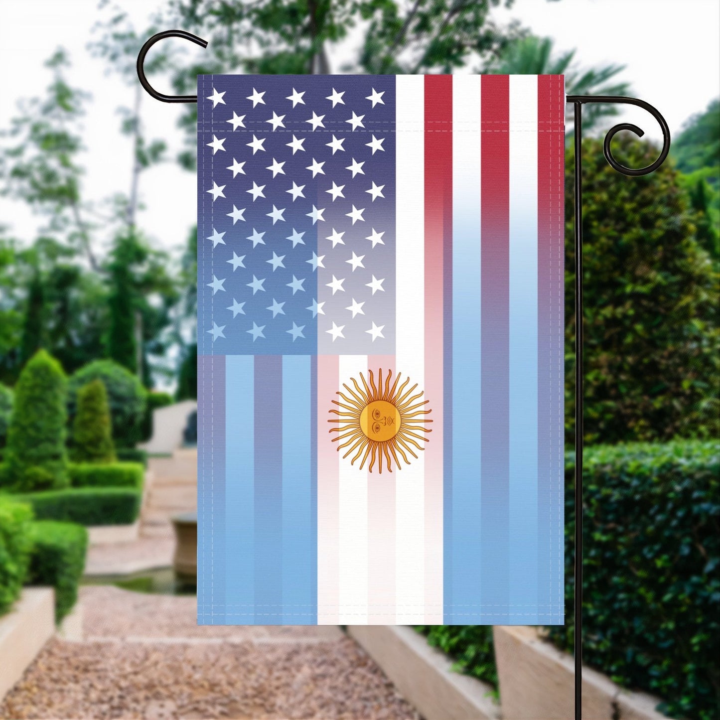 Argentinean American Garden Flag