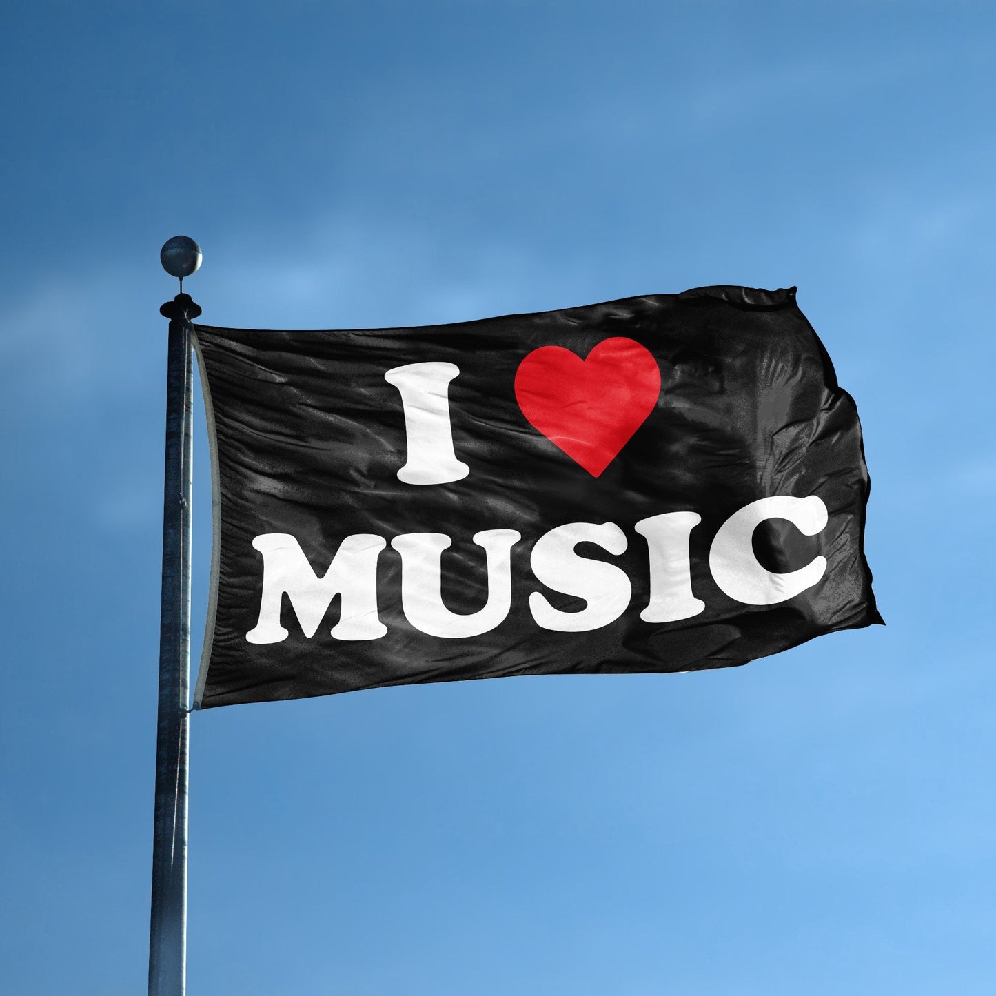 I Love Music Flag