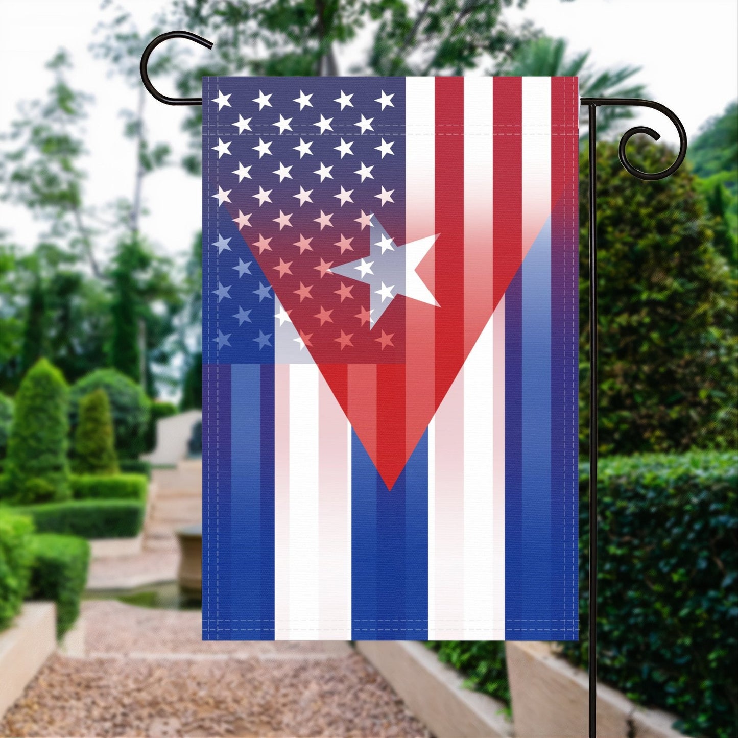 Cuban American Garden Flag