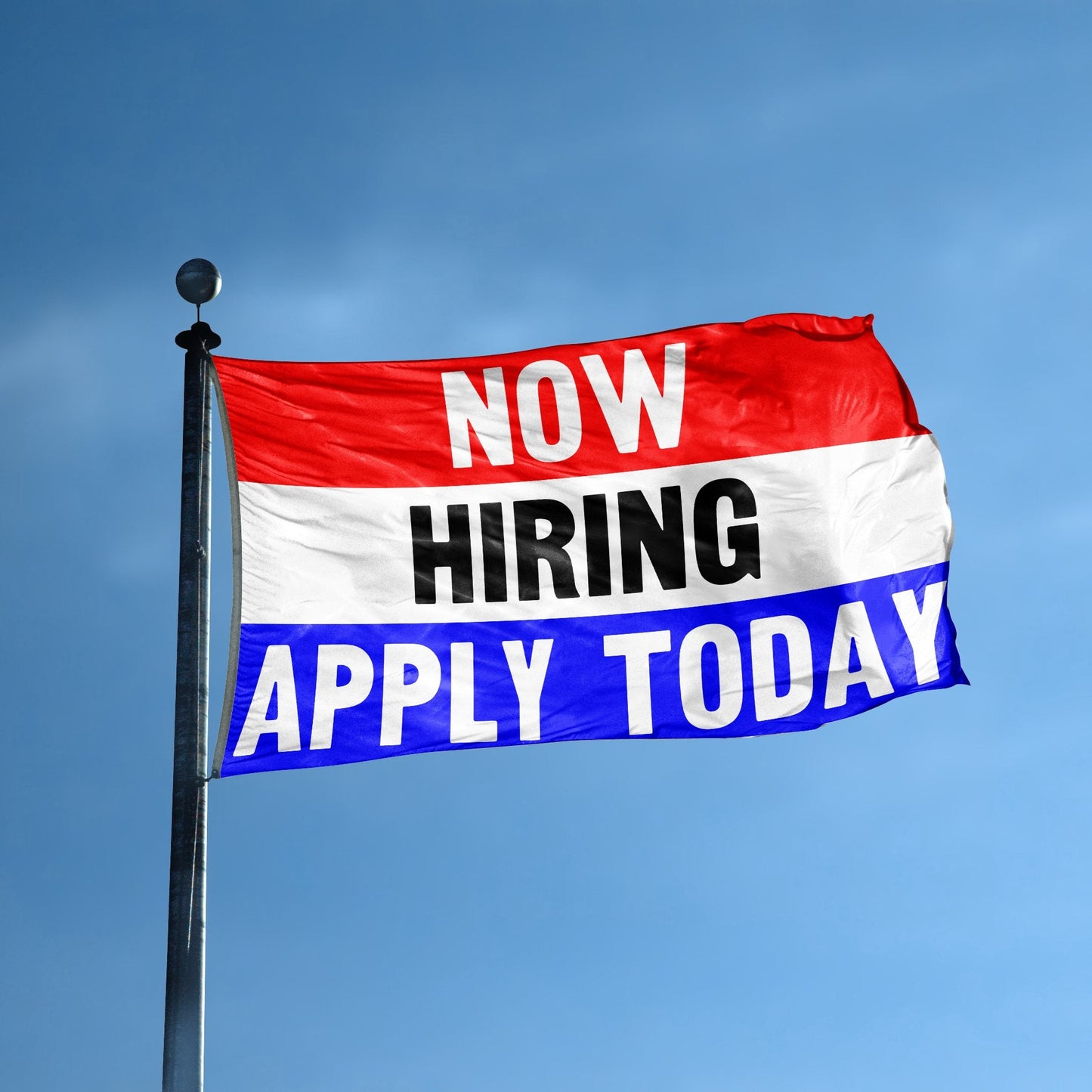 Now Hiring Apply Today Business Flag