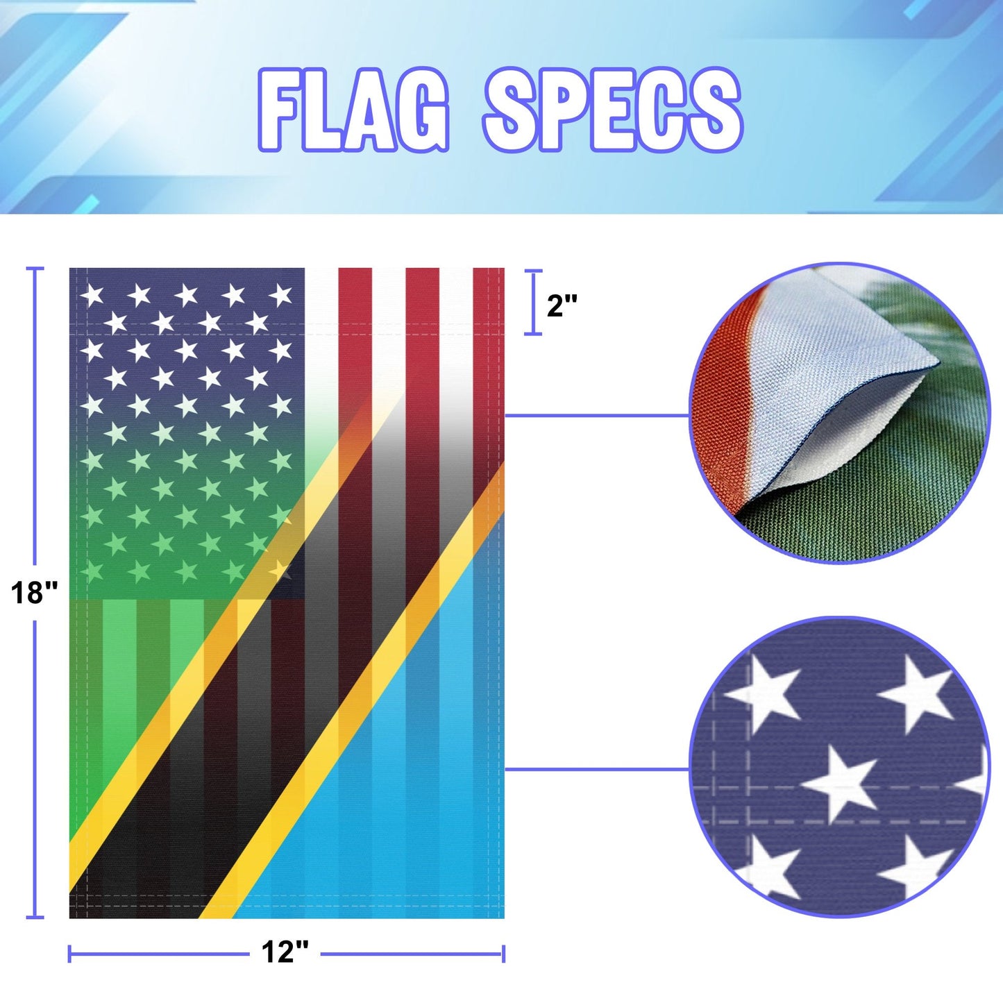 Tanzanian American Garden Flag