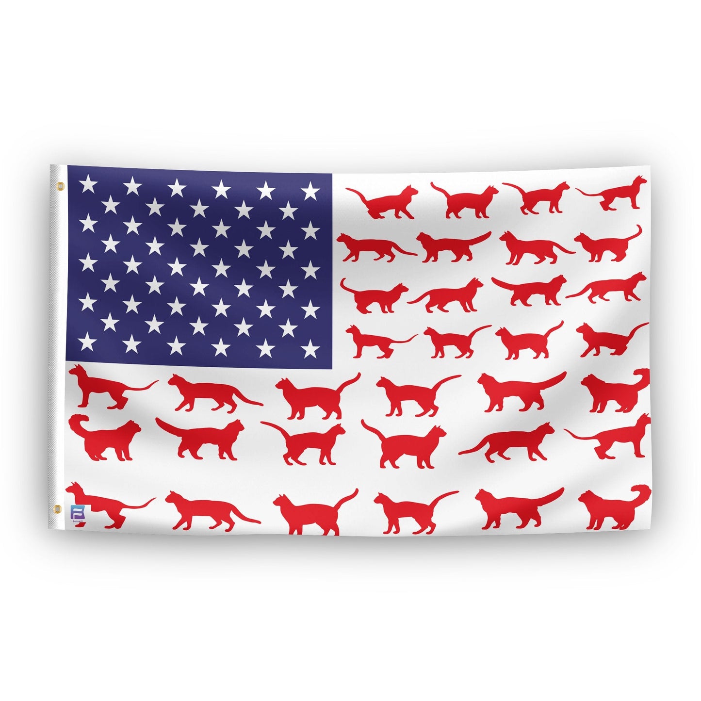 Cat Stripes American Flag