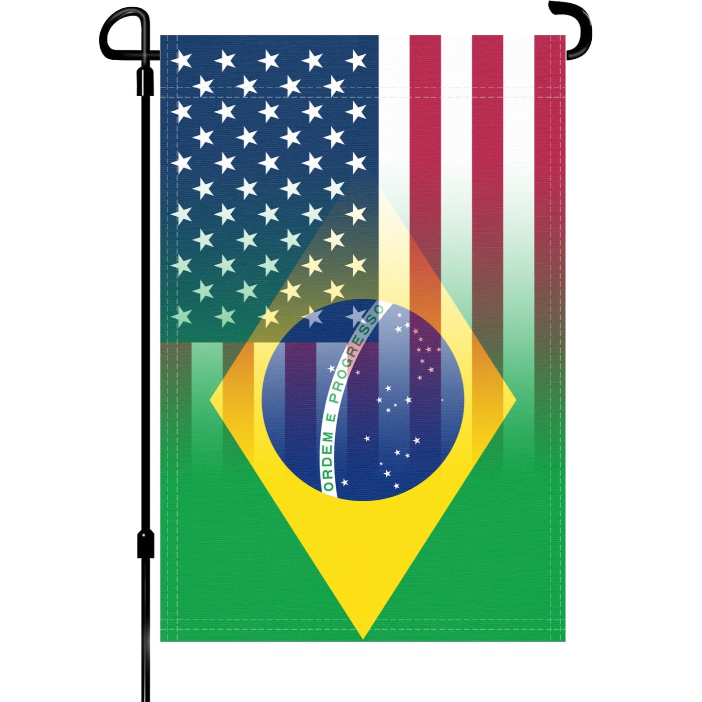 Brazilian American Garden Flag