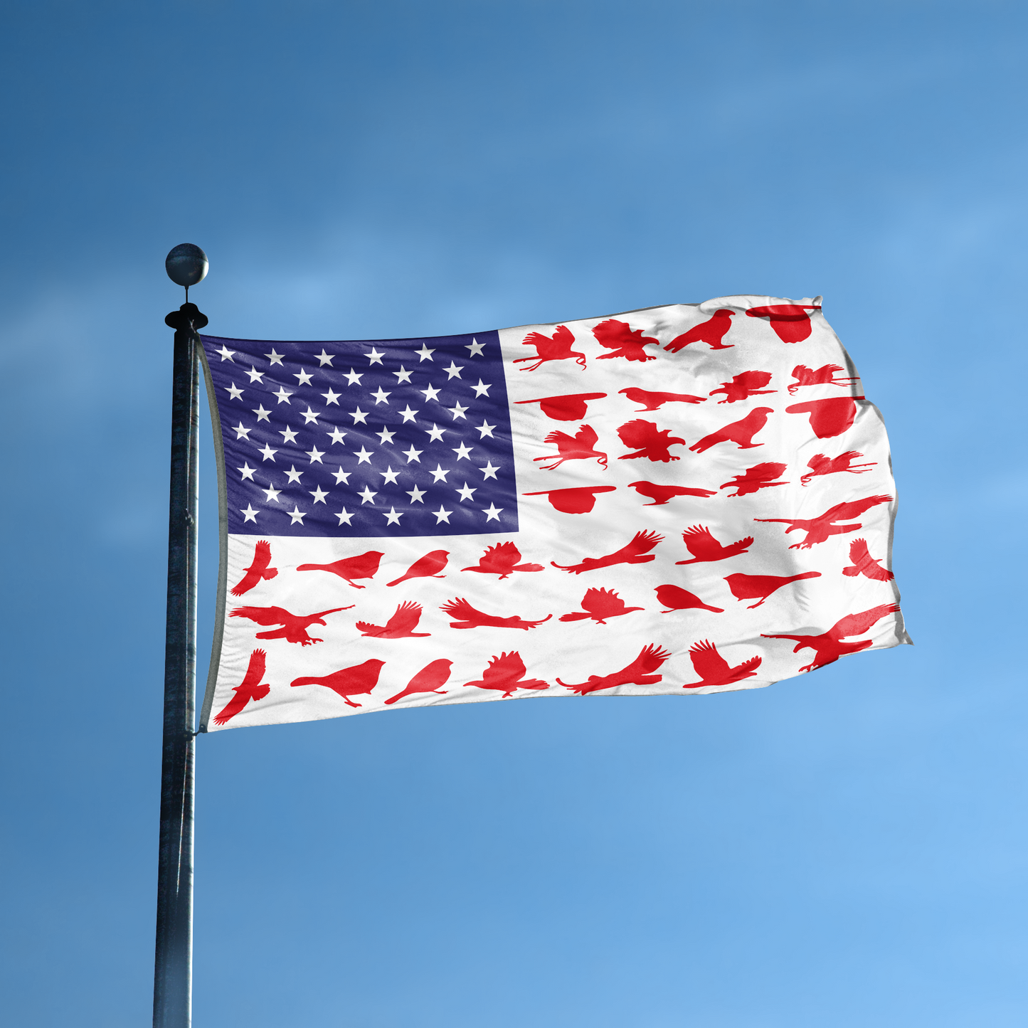 Bird Stripes American Flag