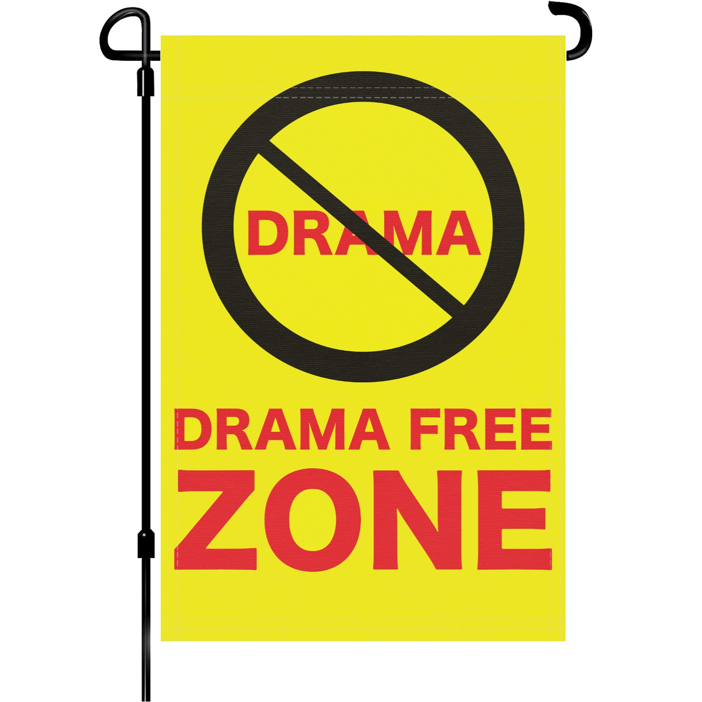 Drama Free Zone (Yellow) Garden Flag