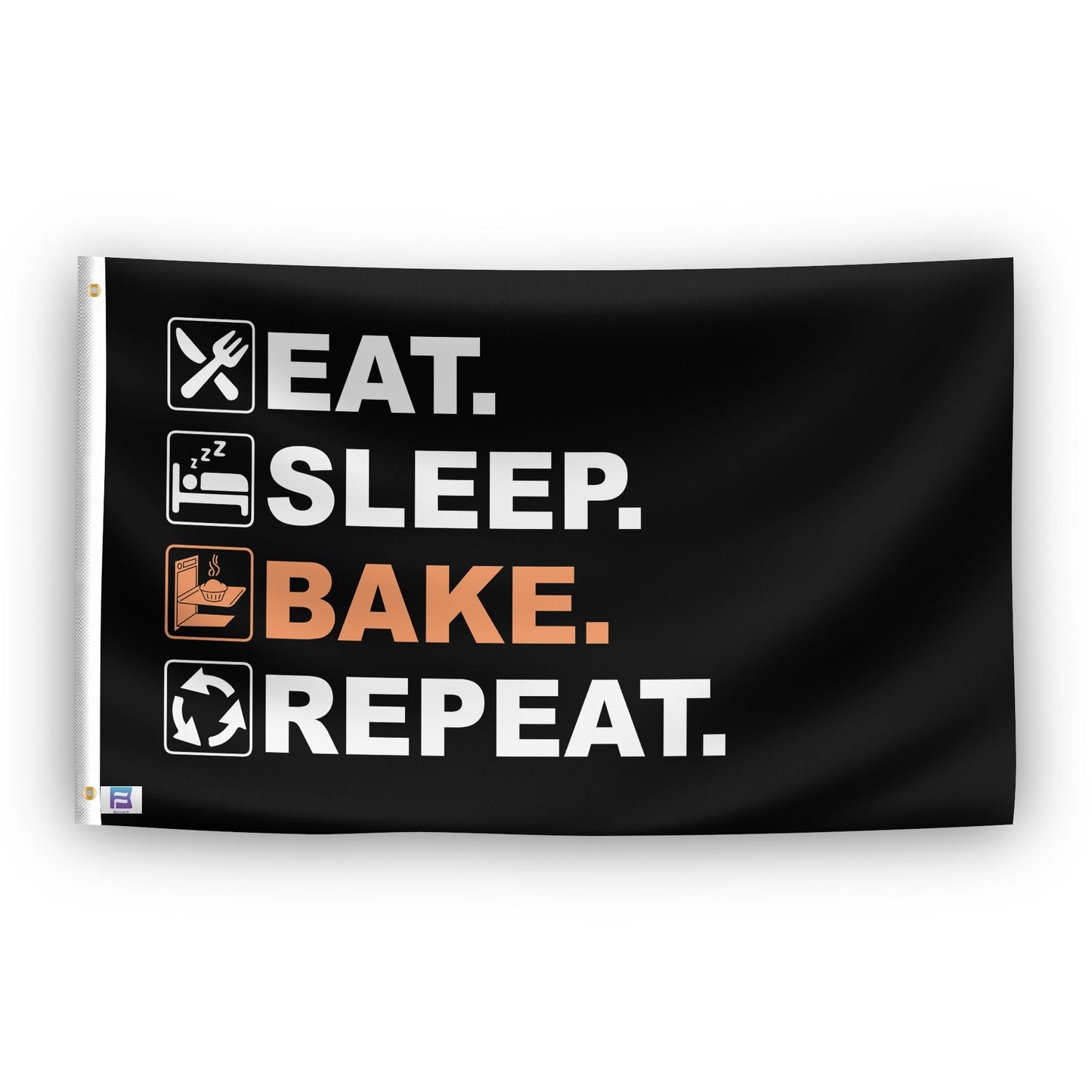 Eat Sleep Bake Repeat Flag