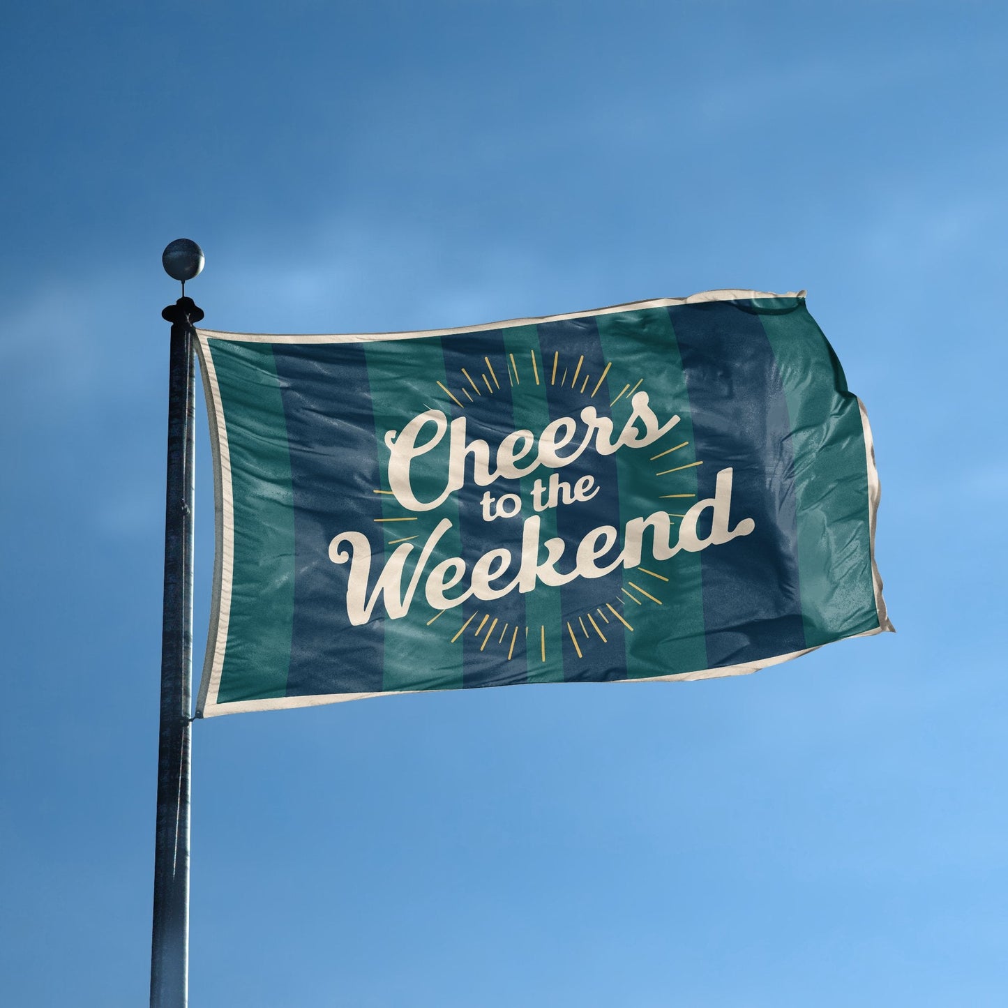 Cheers To The Weekend Flag