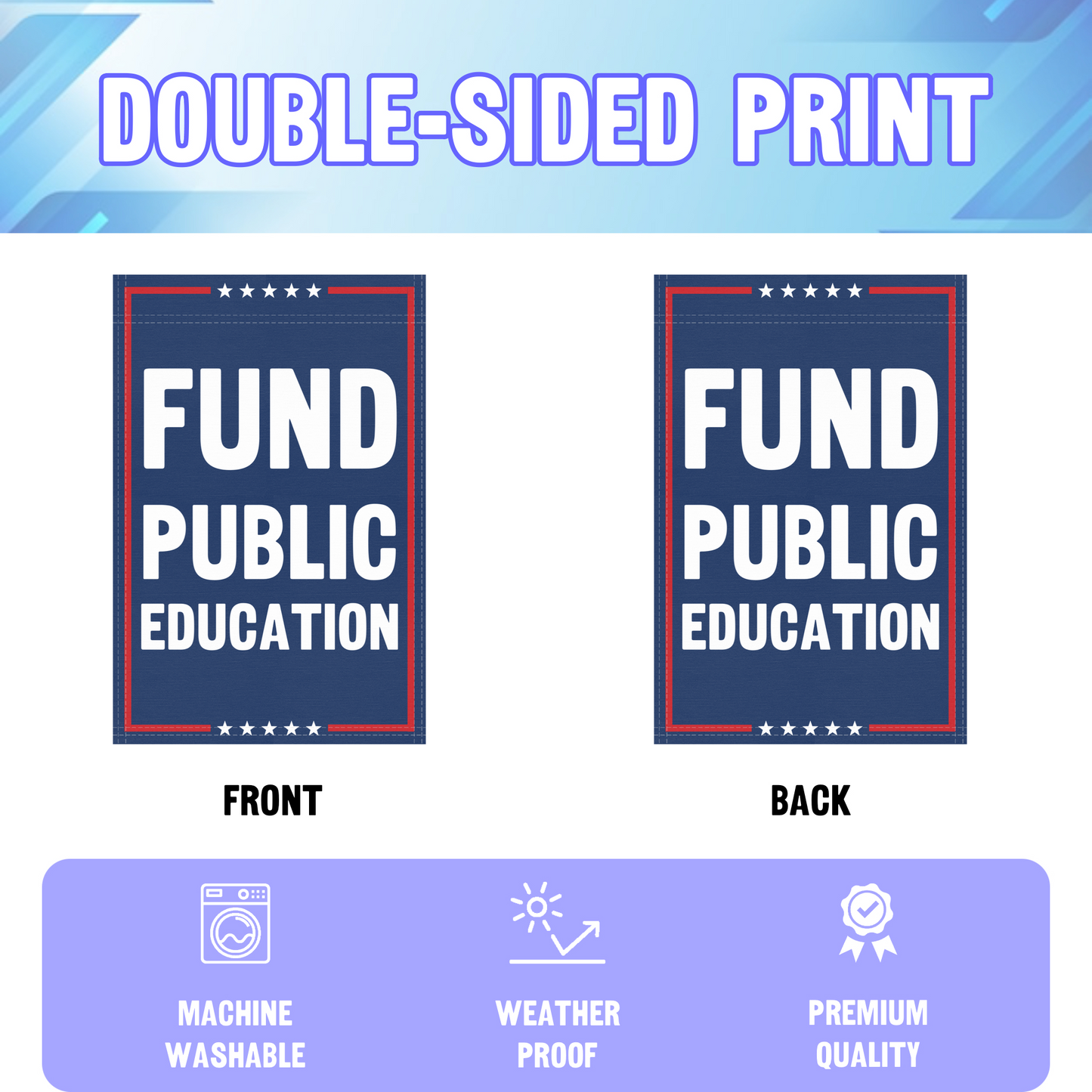 Fund Public Education Garden Flag
