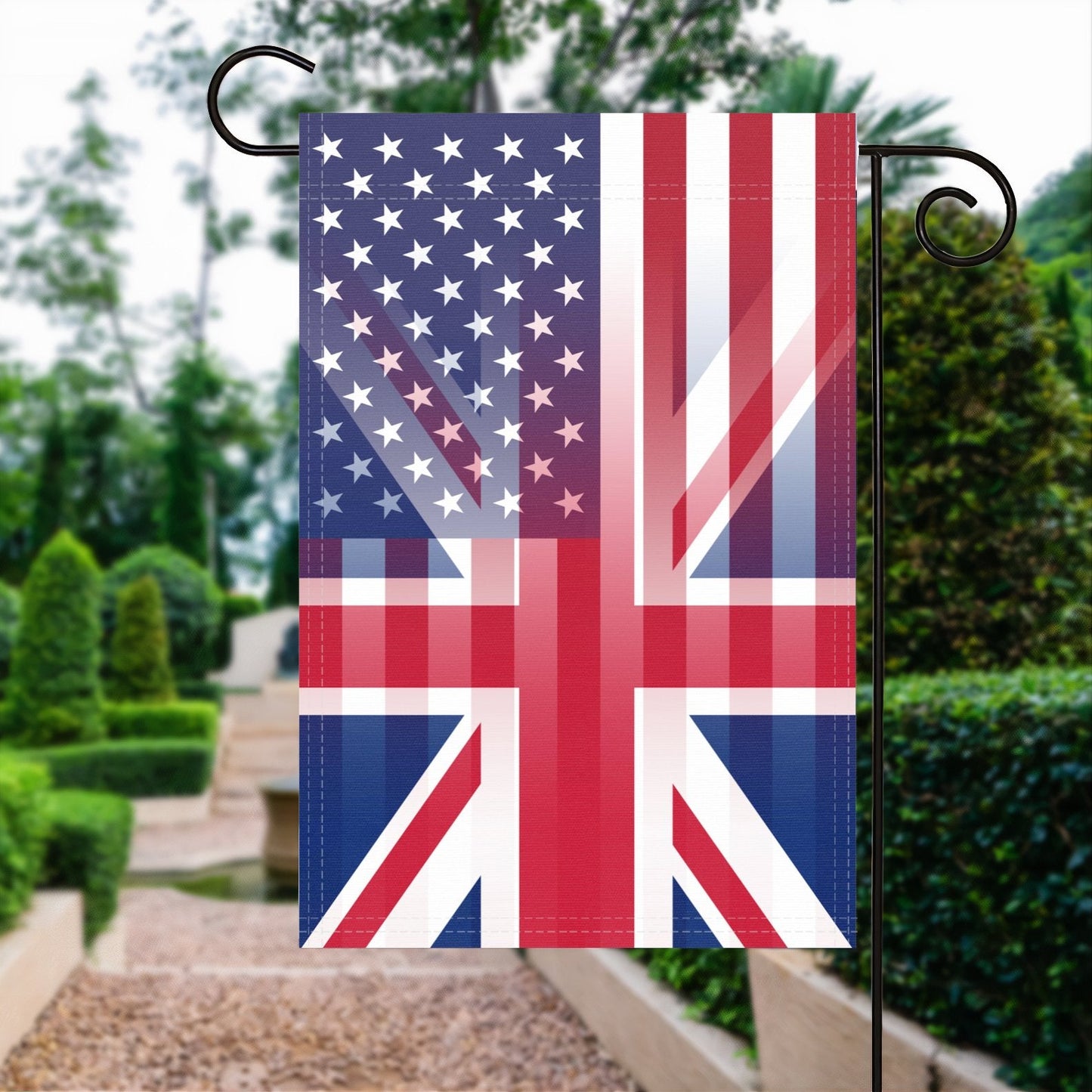 British American Garden Flag