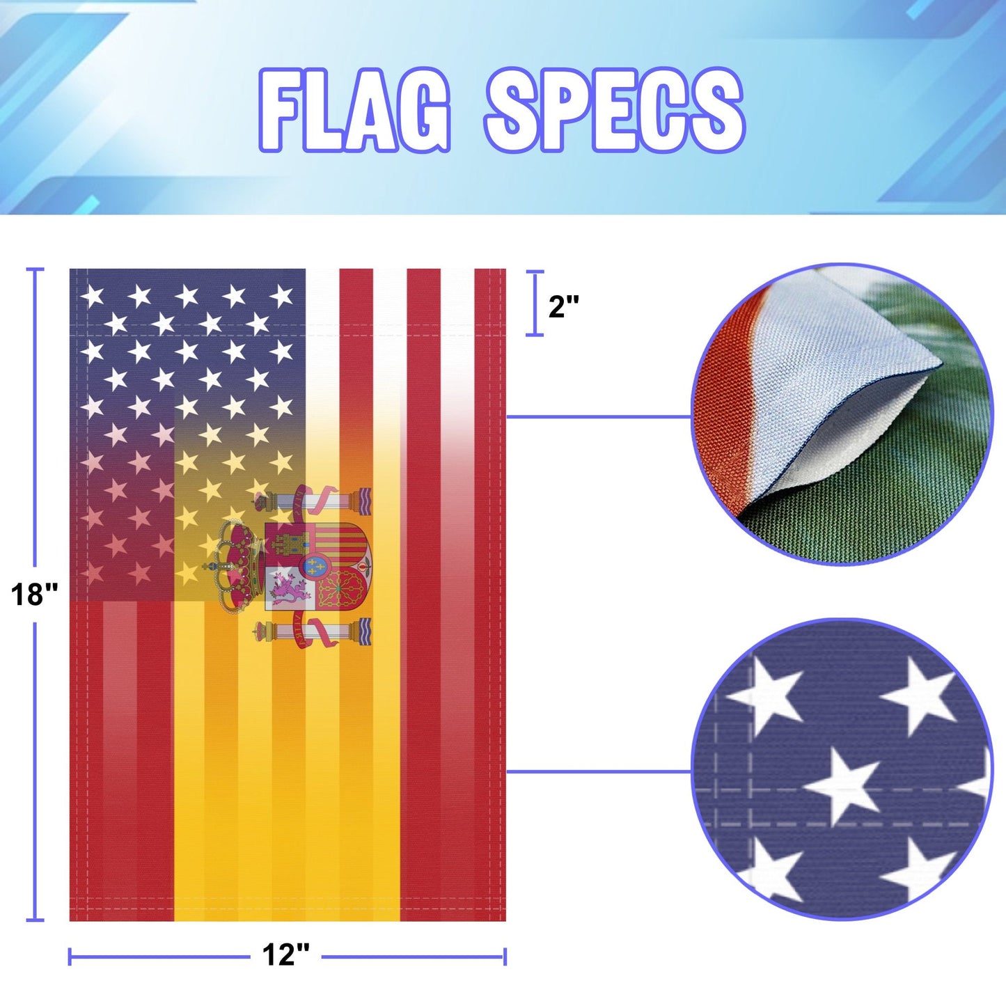 Spanish American Garden Flag