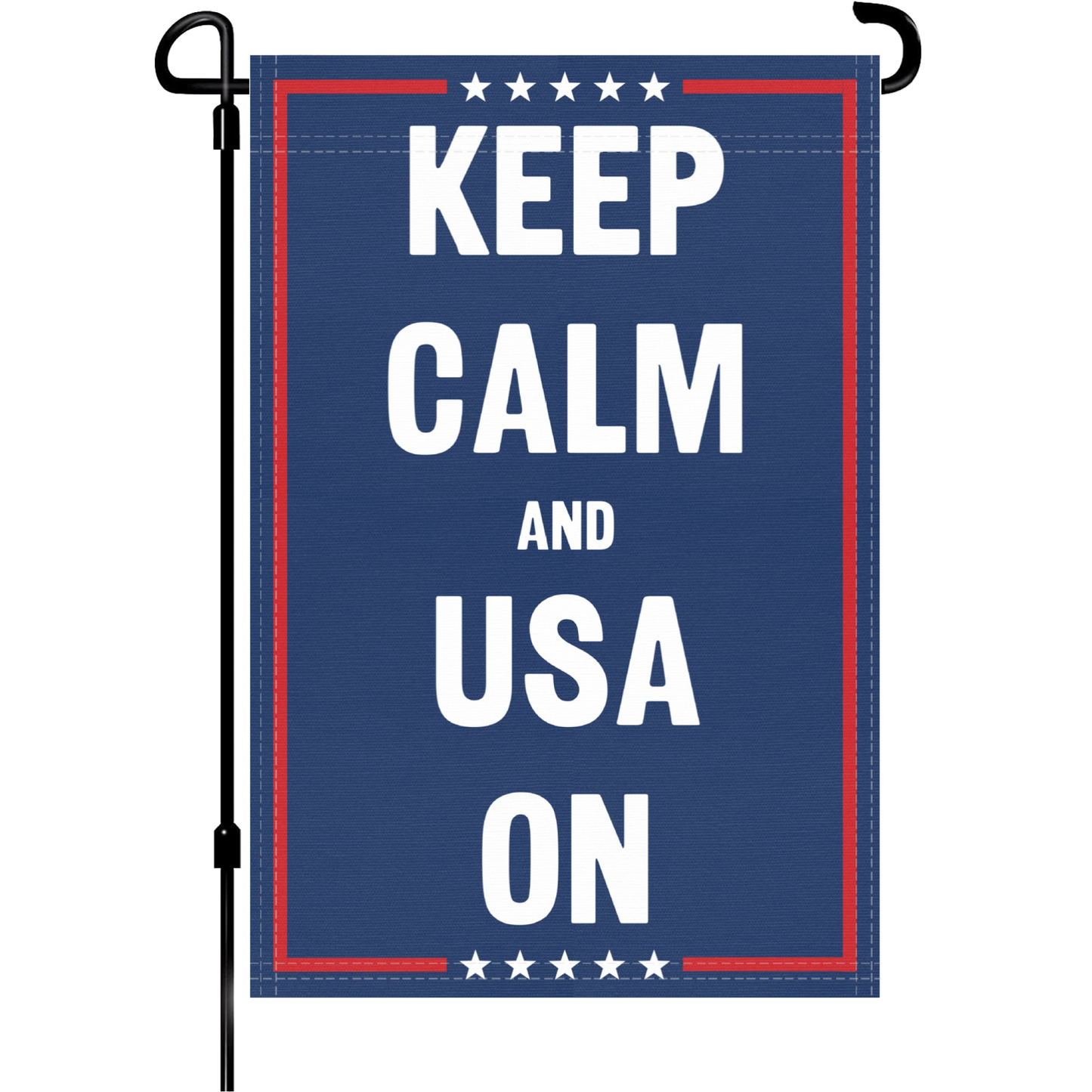 Keep Calm And Usa On Garden Flag