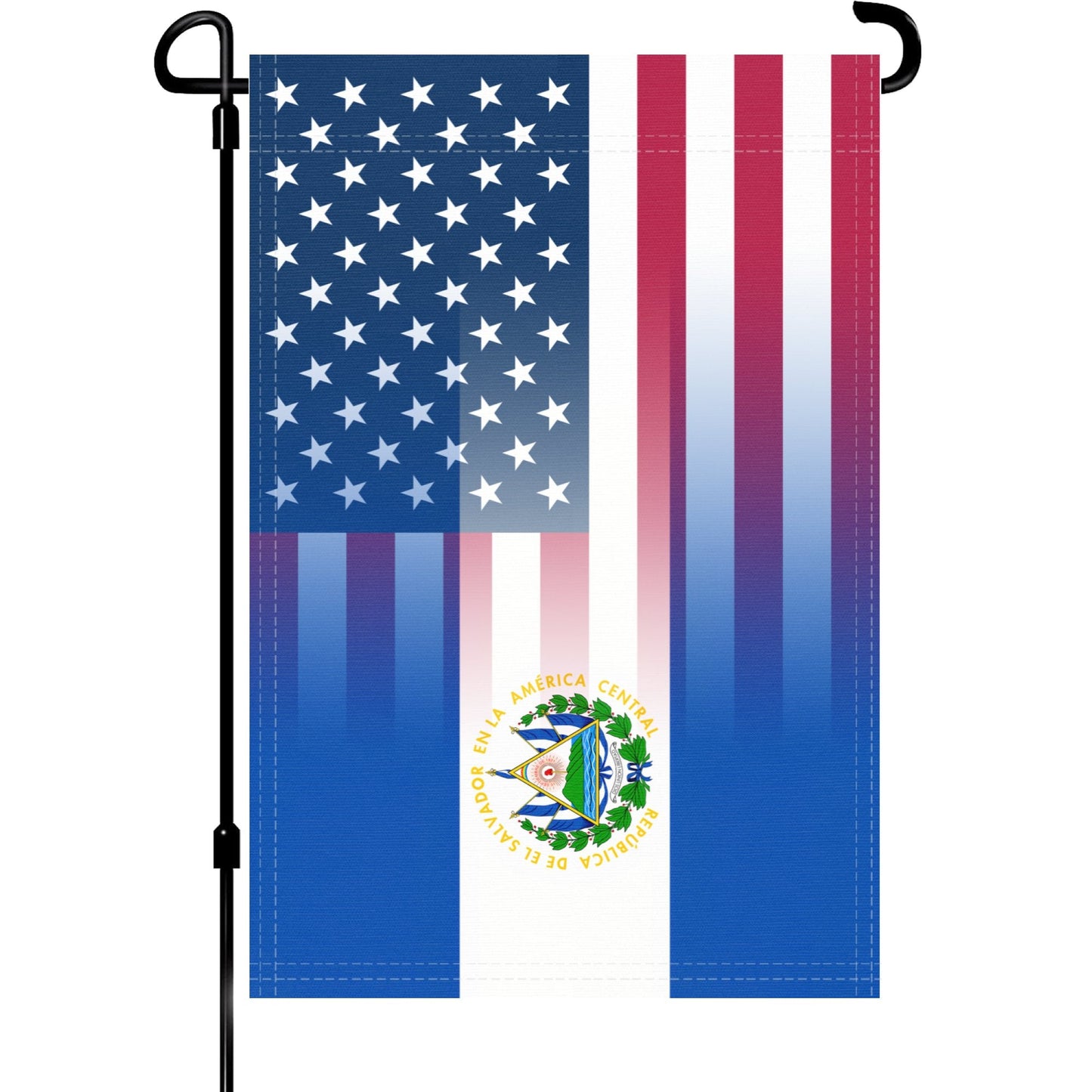 Salvadoran American Garden Flag
