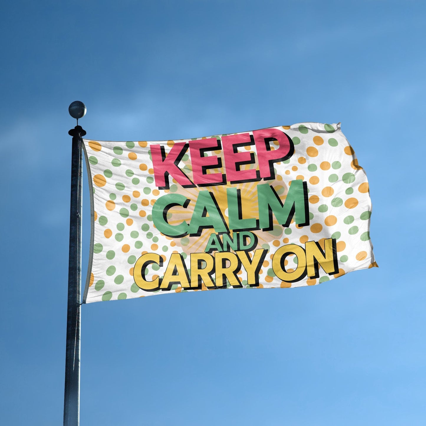 Keep Calm And Carry On Flag