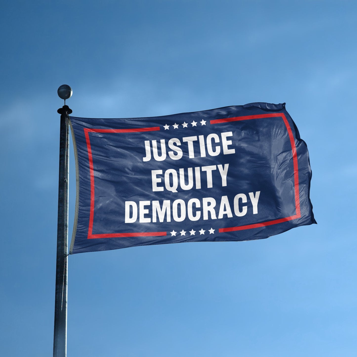 Justice Equity Democracy Political Flag