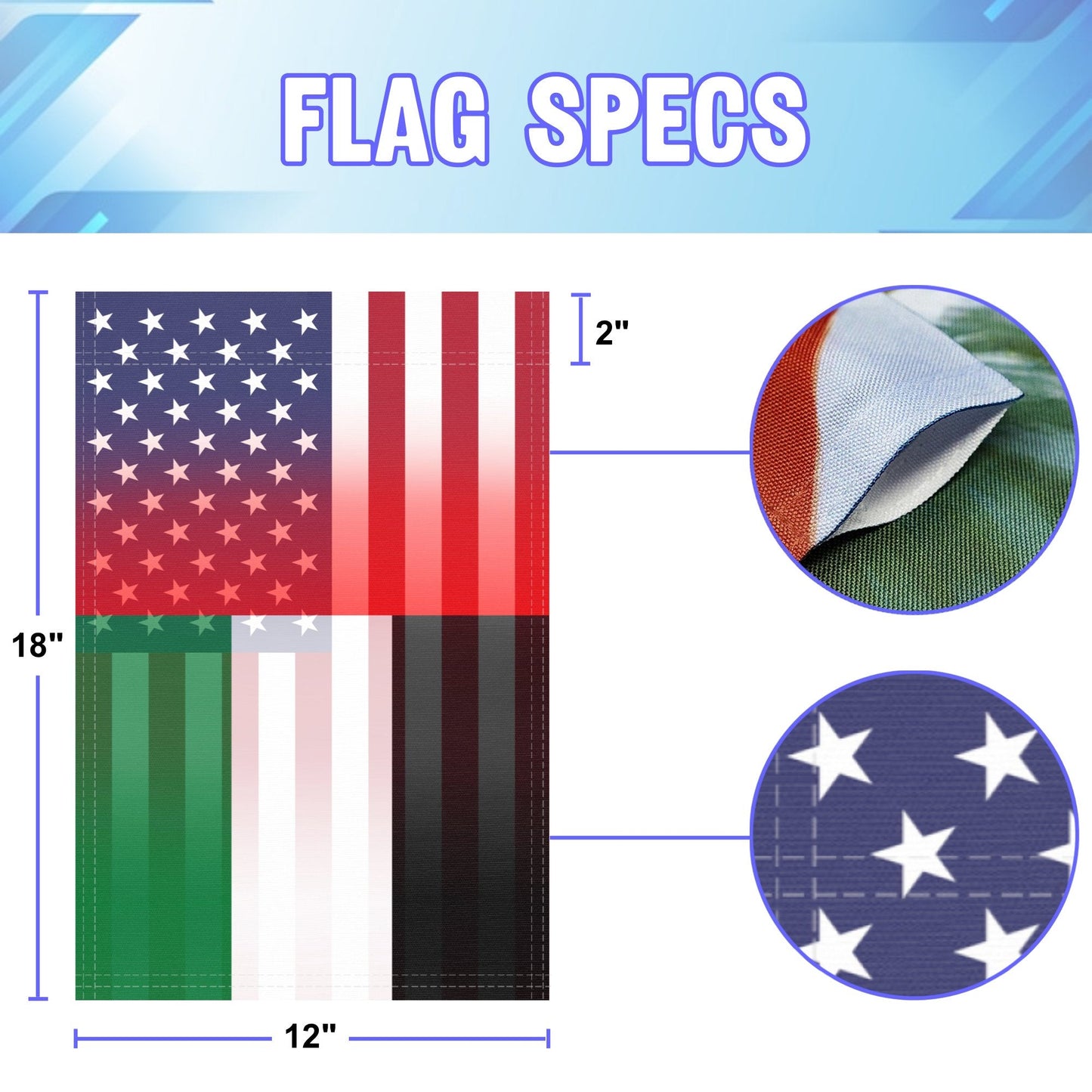 Emirati American Garden Flag