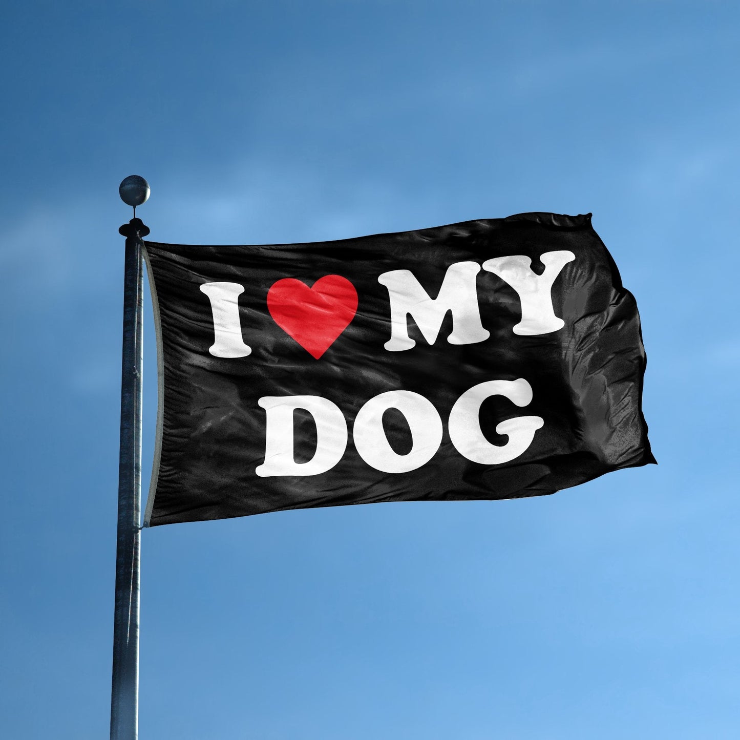 I Love My Dog Flag