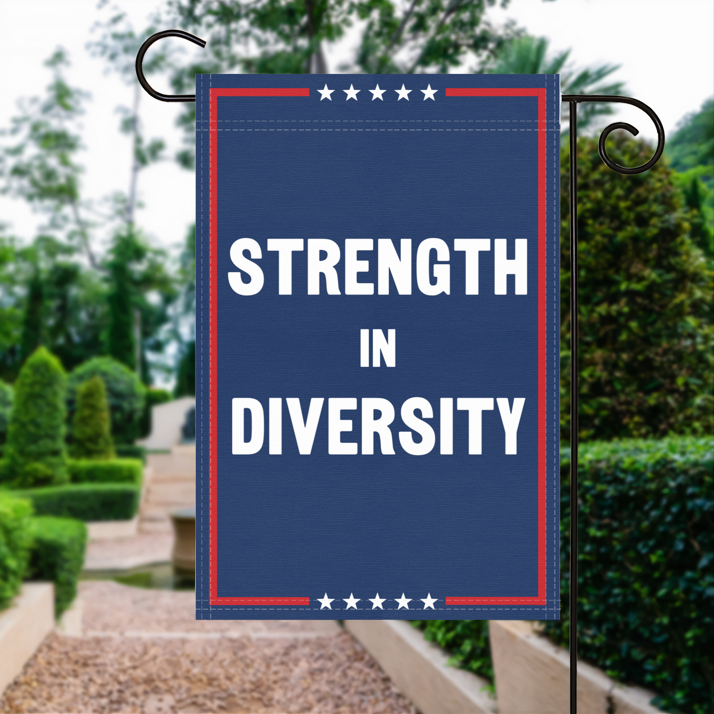 Strength In Diversity Garden Flag