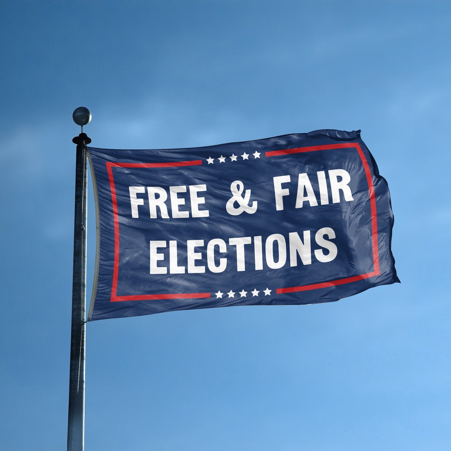 Free And Fair Elections Political Flag