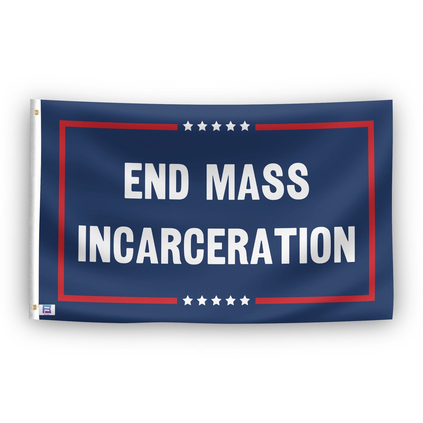 End Mass Incarceration Political Flag