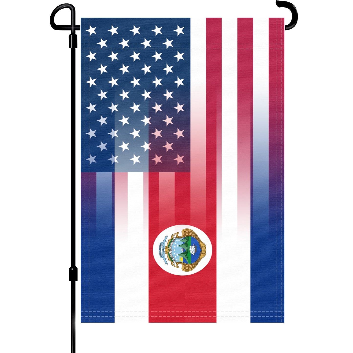 Costa Rican American Garden Flag