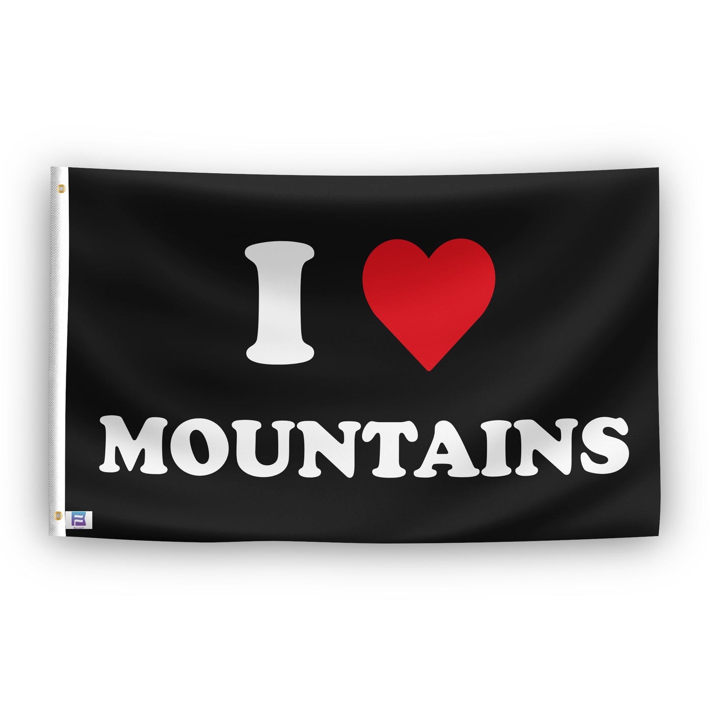 I Love Mountains Flag