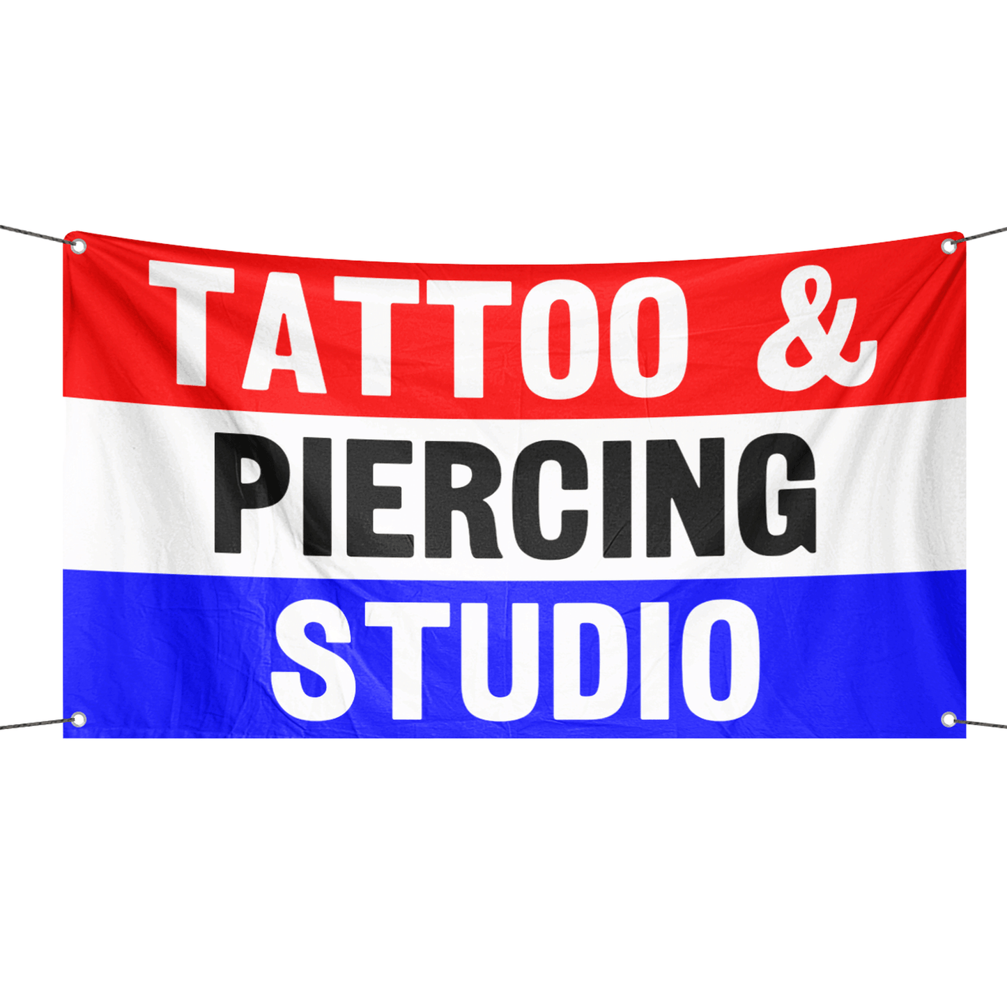 Tattoo And Piercing Studio Business Flag
