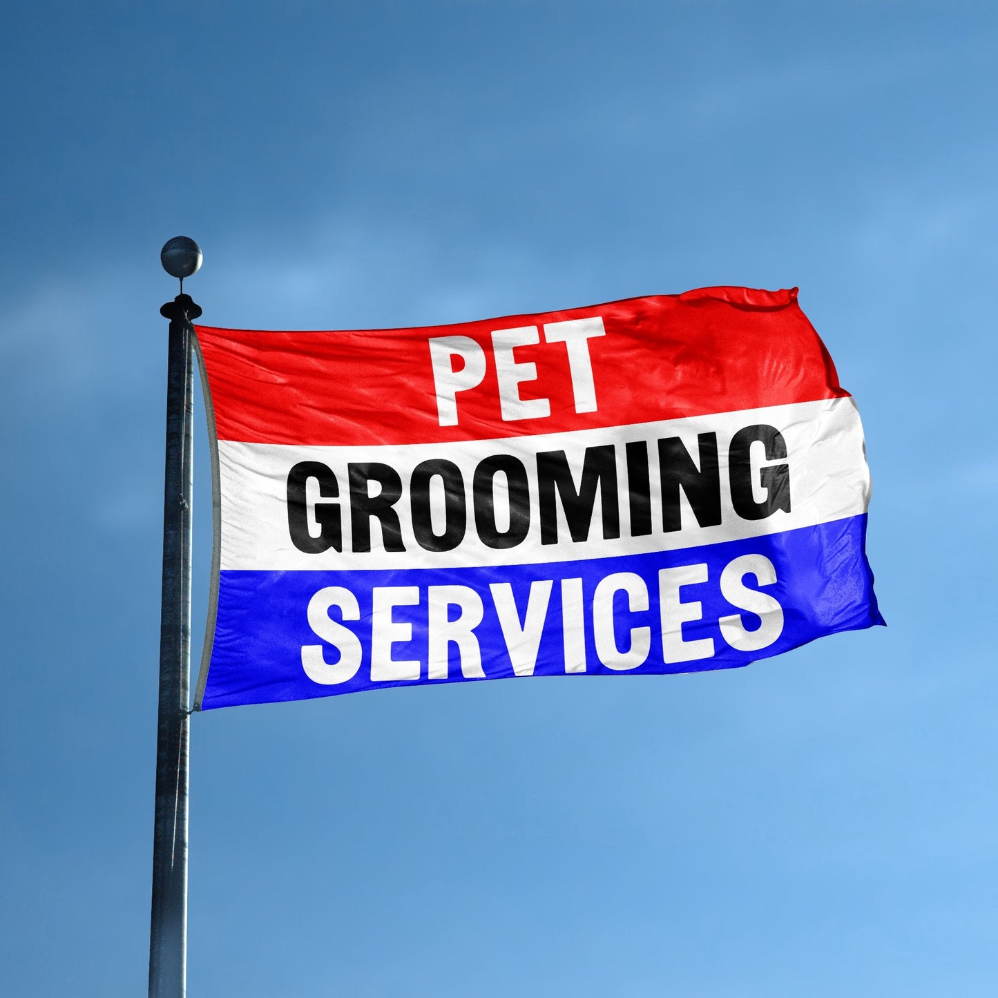 Pet Grooming Services Business Flag