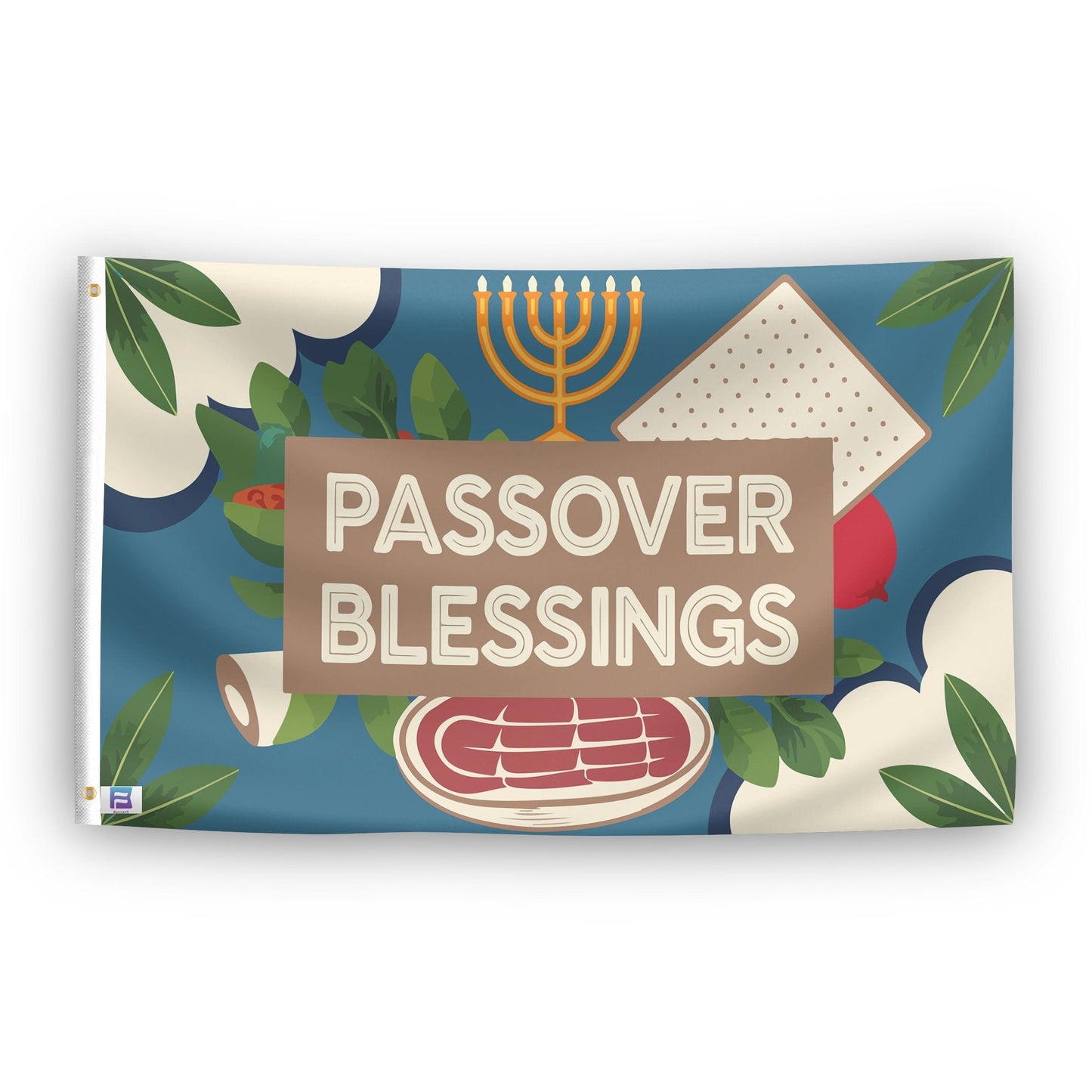 Passover Blessings Flag