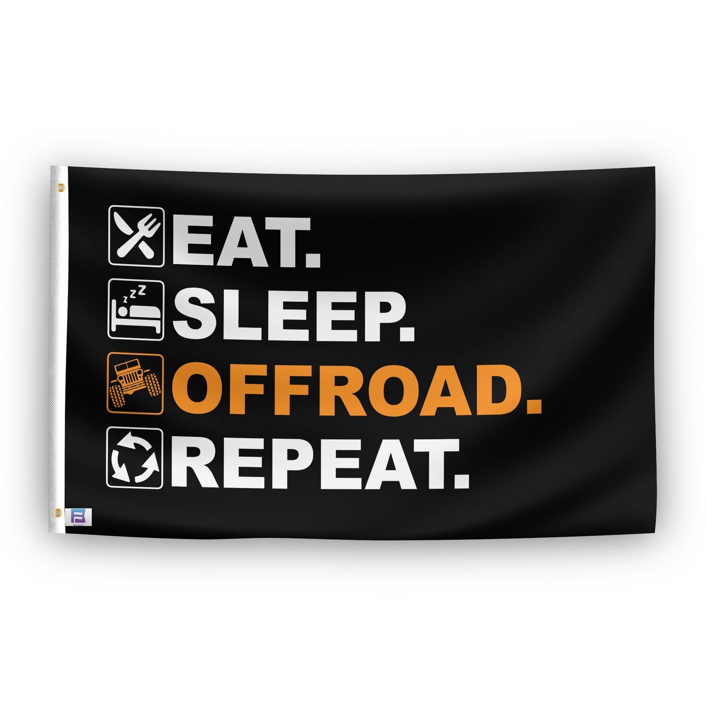 Eat Sleep Offroad Repeat Flag