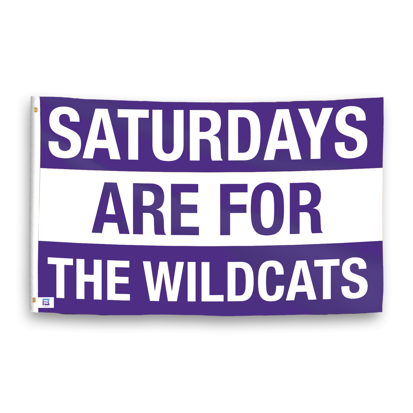 Saturdays Are for the Wildcats Northwestern Flag