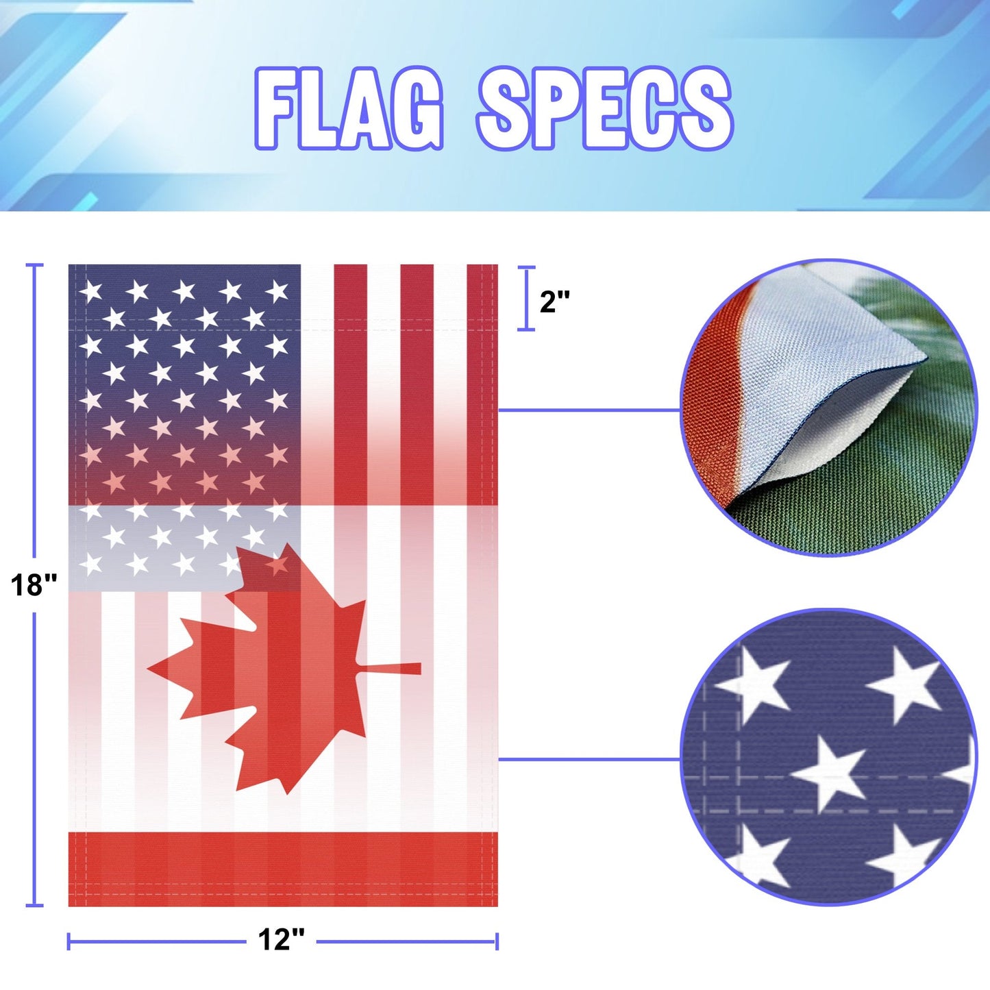 Canadian American Garden Flag