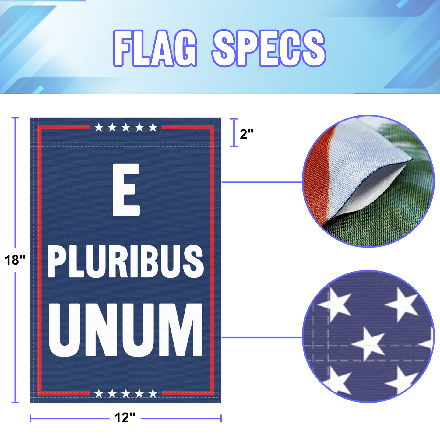 E Pluribus Unum Garden Flag