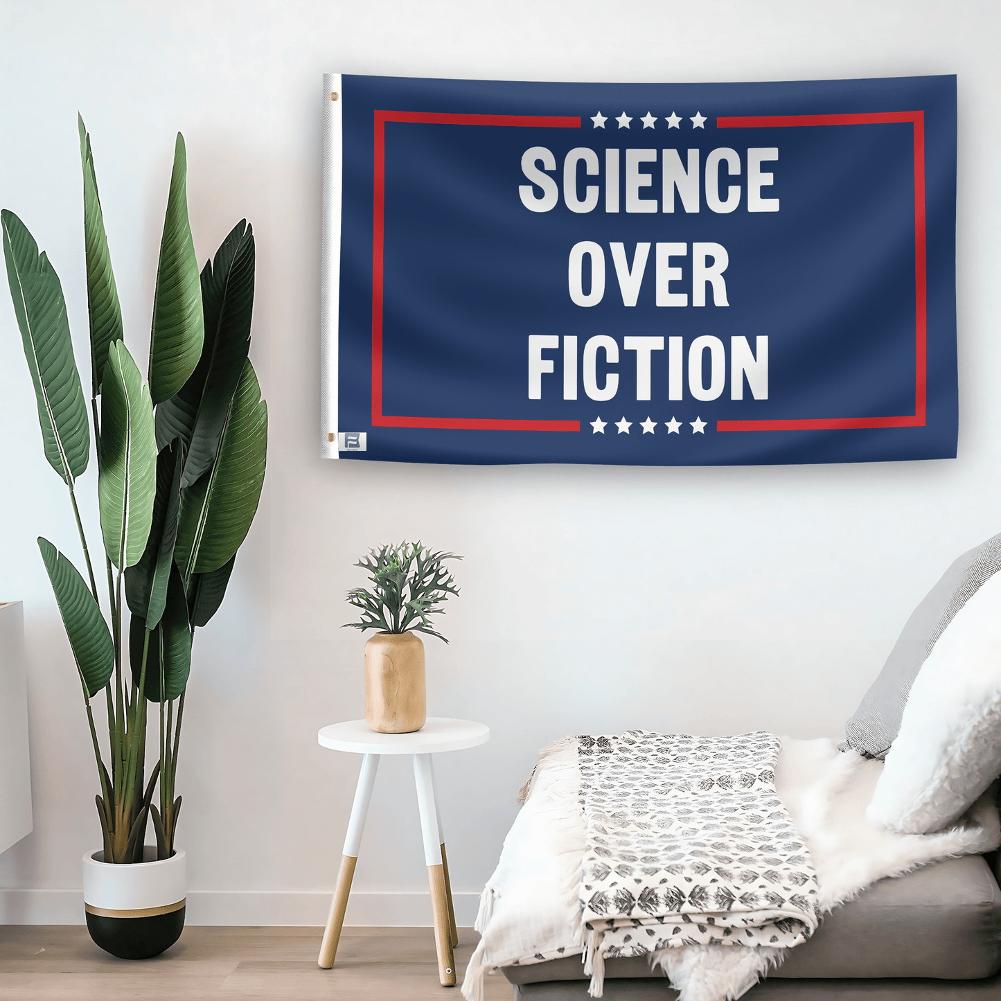 Science Over Fiction Political Flag