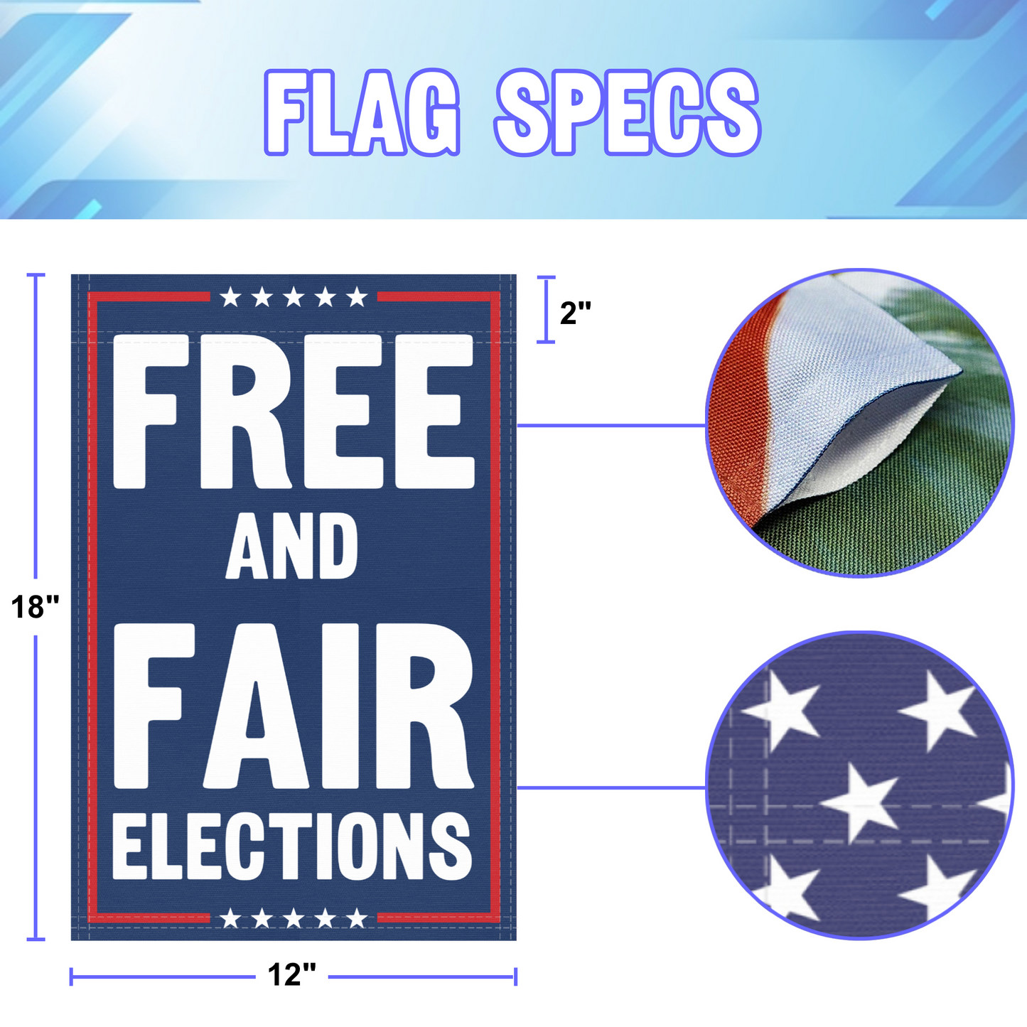 Free And Fair Elections Garden Flag